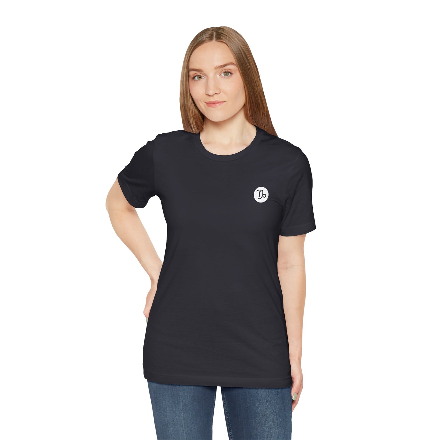 Capricorn - Gothic Zodiac, Red Graphic on the back T-Shirt. Zodiac in the Shadows
