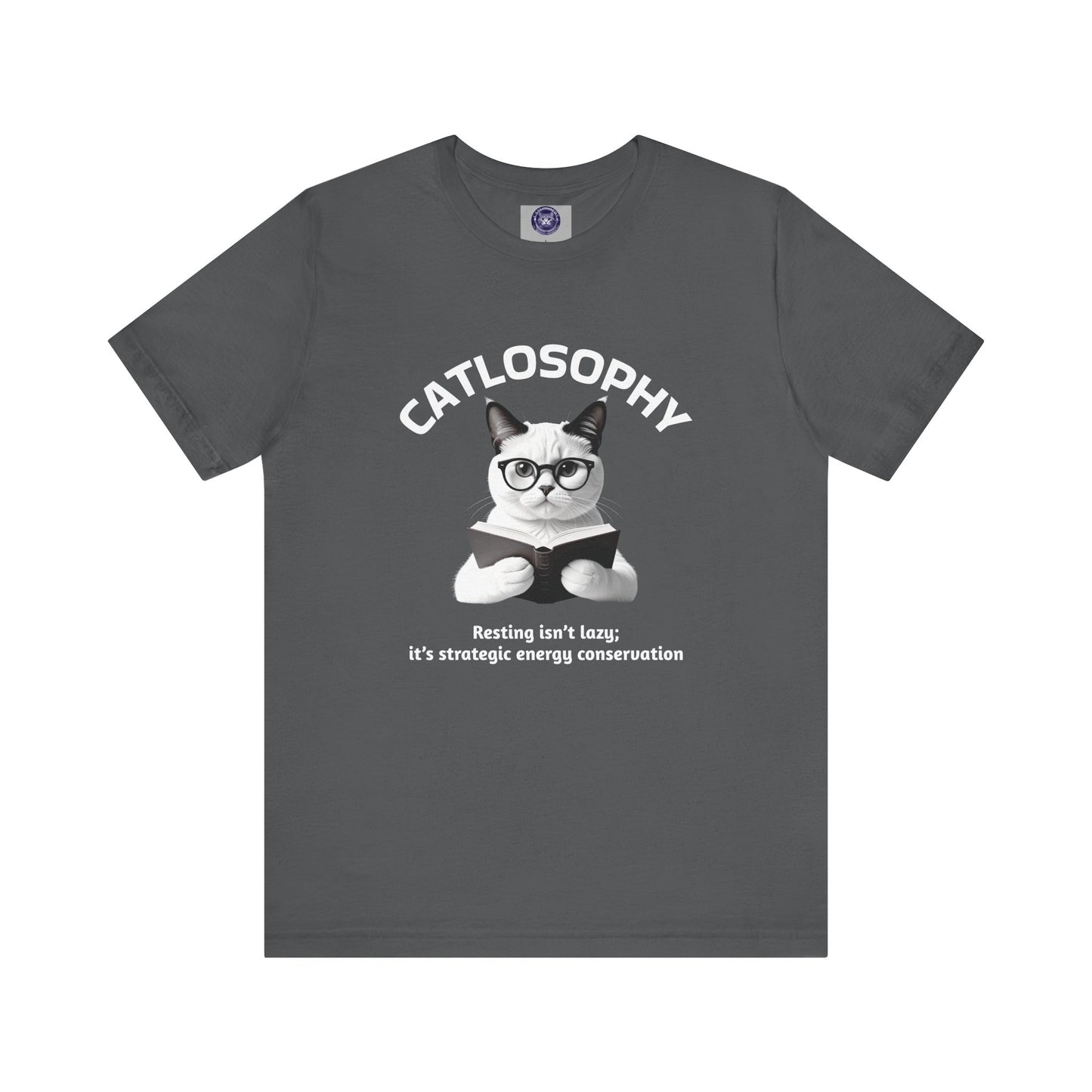 Catlosophy Unisex Jersey Short Sleeve Tee – "Resting isn't Lazy" Design