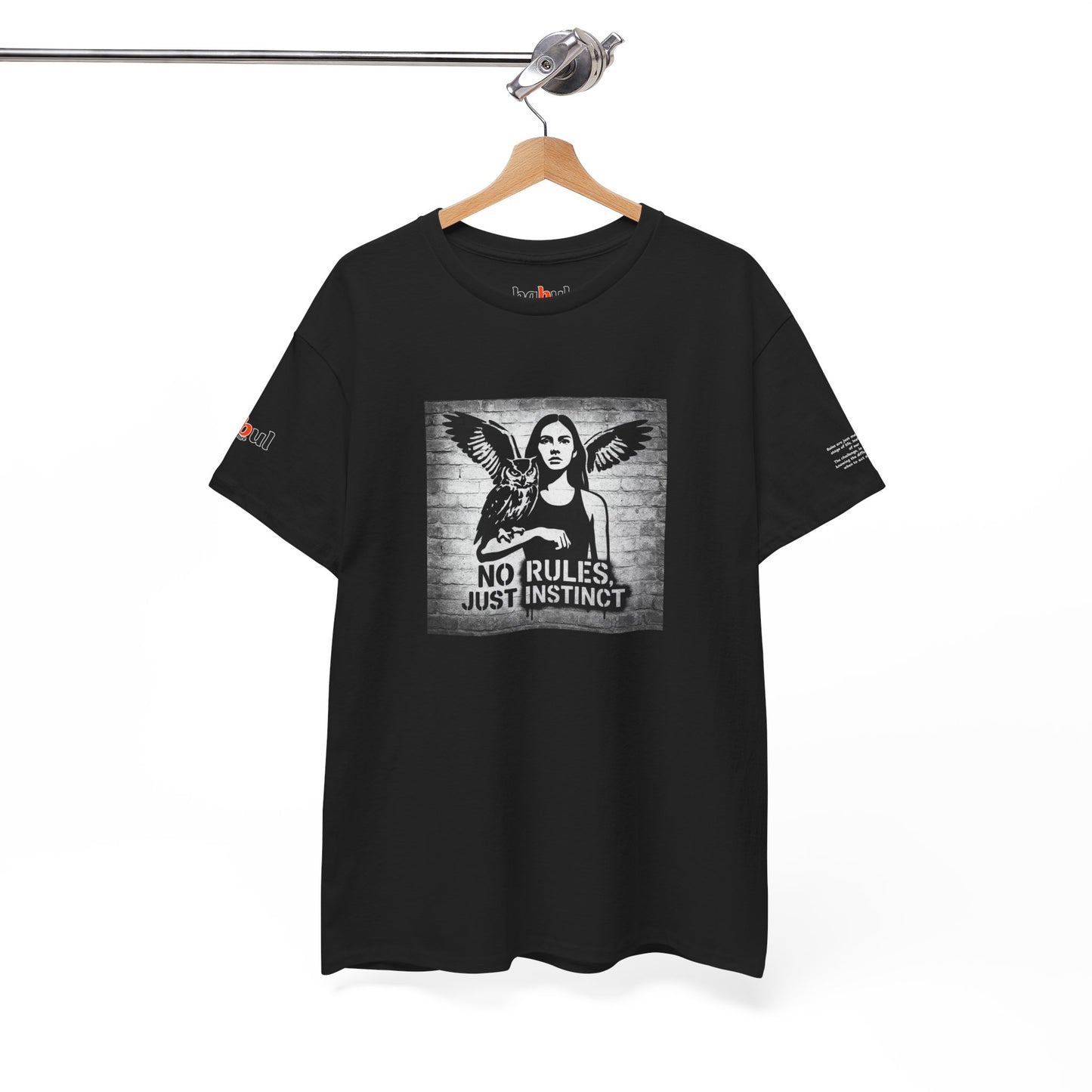 Rebel Graphic Tee - Unisex Heavy Cotton T-Shirt for the Wild at Heart. Rebel Tees, Born to Be Worn - NO RULES, JUST INSTINCT