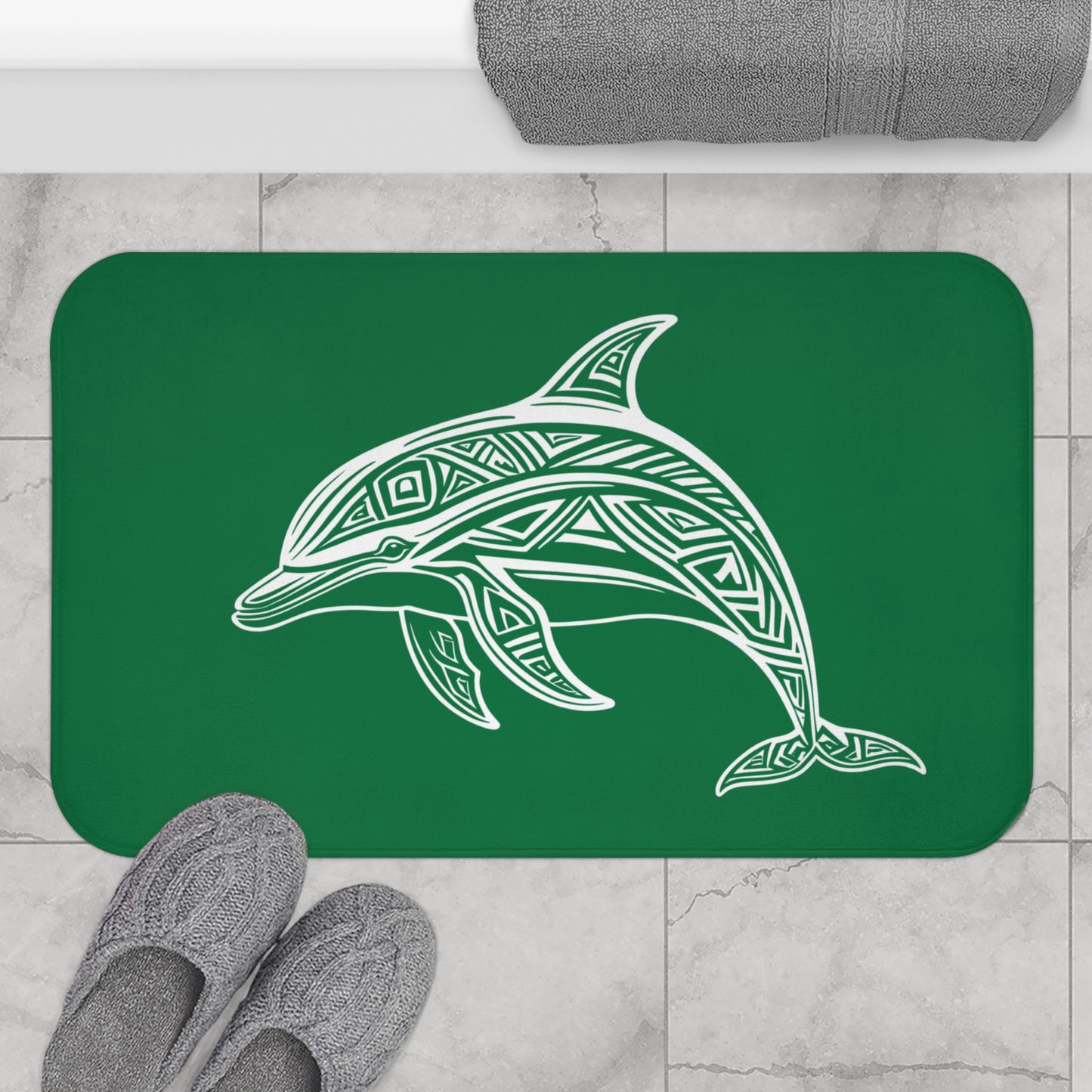 Tribal Bath Mat. Ocean Energy, Tribal Style