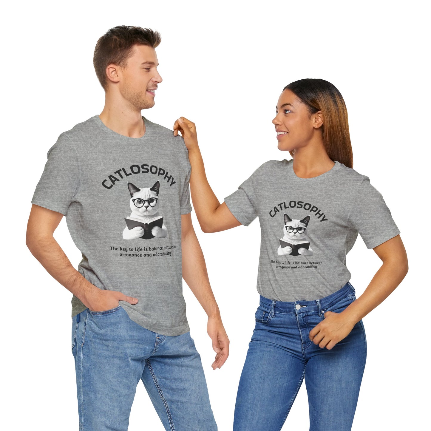 Catlosophy Unisex Jersey Short Sleeve Tee – "The Key to Life" Design