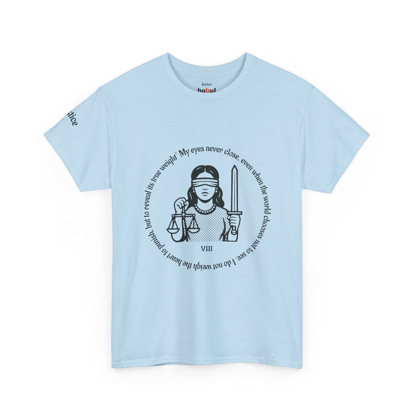 Justice - ArcanaPop T-Shirt – Where Tarot Magic Meets Pop Art