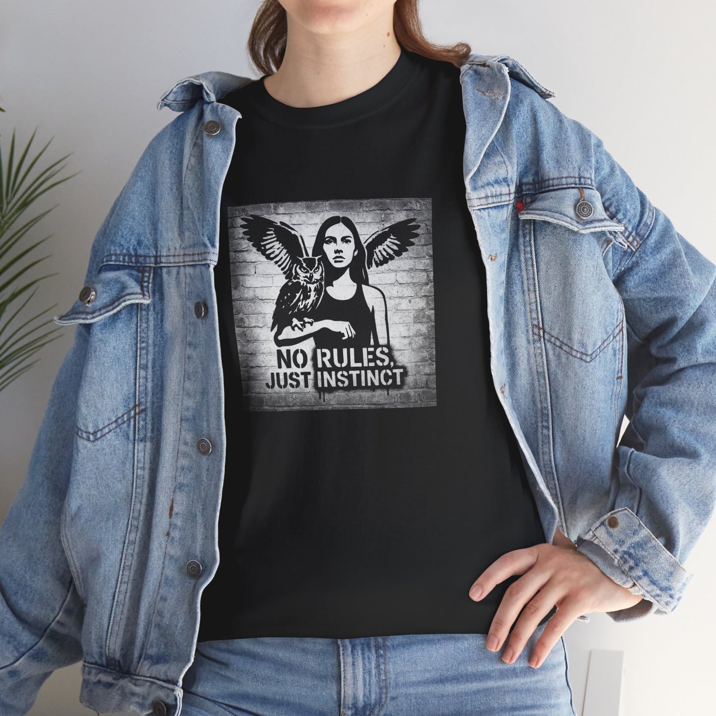 Rebel Graphic Tee - Unisex Heavy Cotton T-Shirt for the Wild at Heart. Rebel Tees, Born to Be Worn - NO RULES, JUST INSTINCT