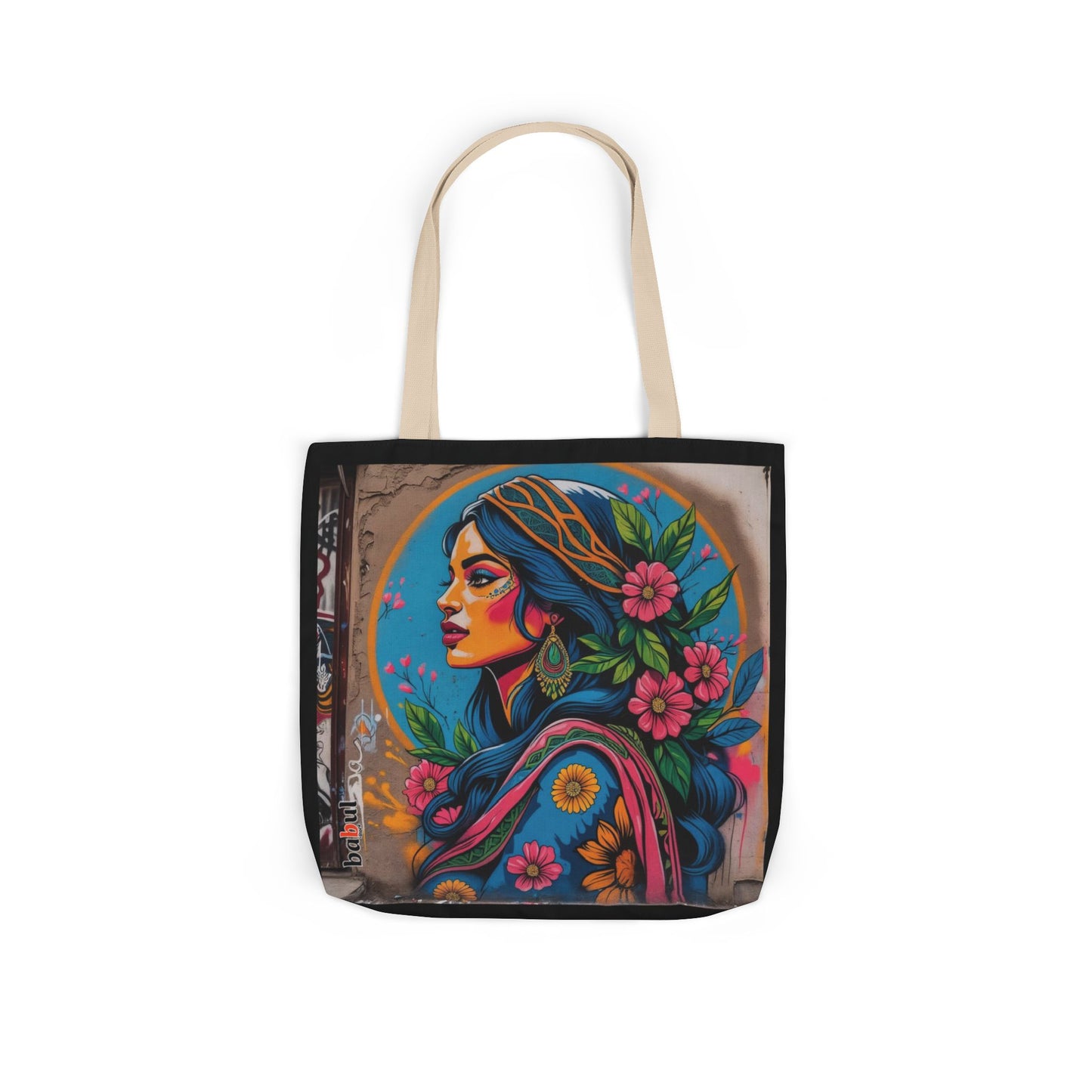 Artistic Surge - Eco-Friendly Canvas Tote Bag - FLOWERED WOMAN