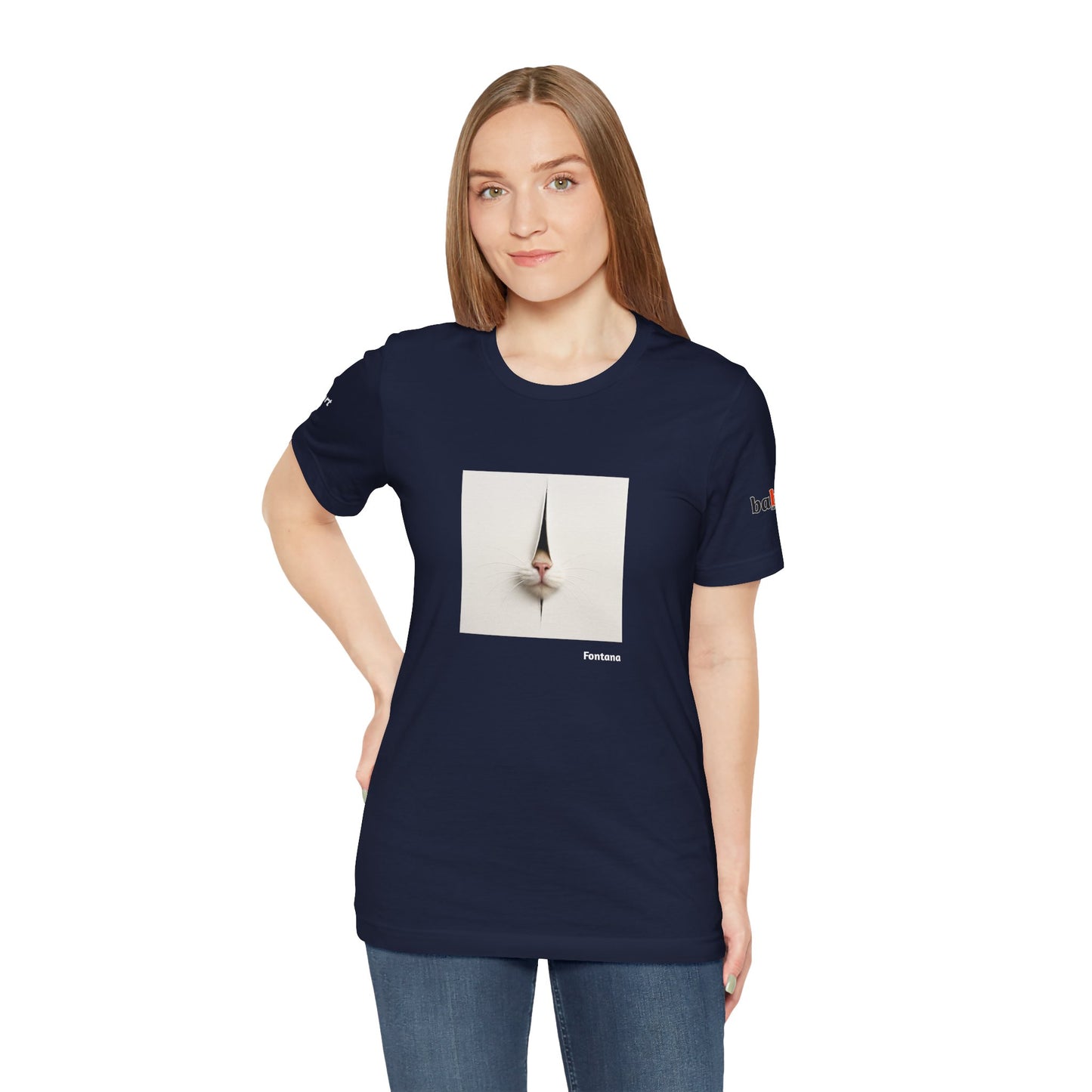 CATART Unisex Jersey Cat T-Shirt - FONTANA - Iconic Painting Reimagined with Cats