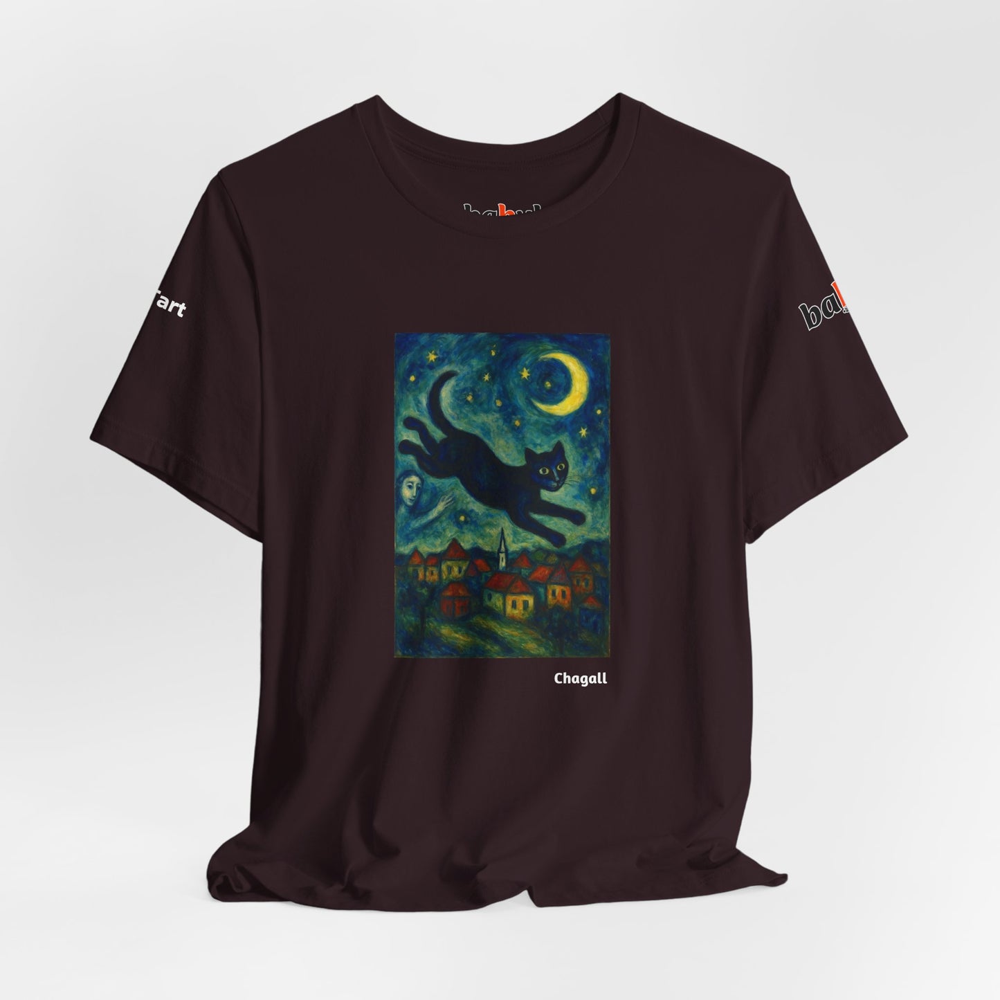 CATART Unisex Jersey Cat T-Shirt - MARC CHAGALL - Iconic Painting Reimagined with Cats
