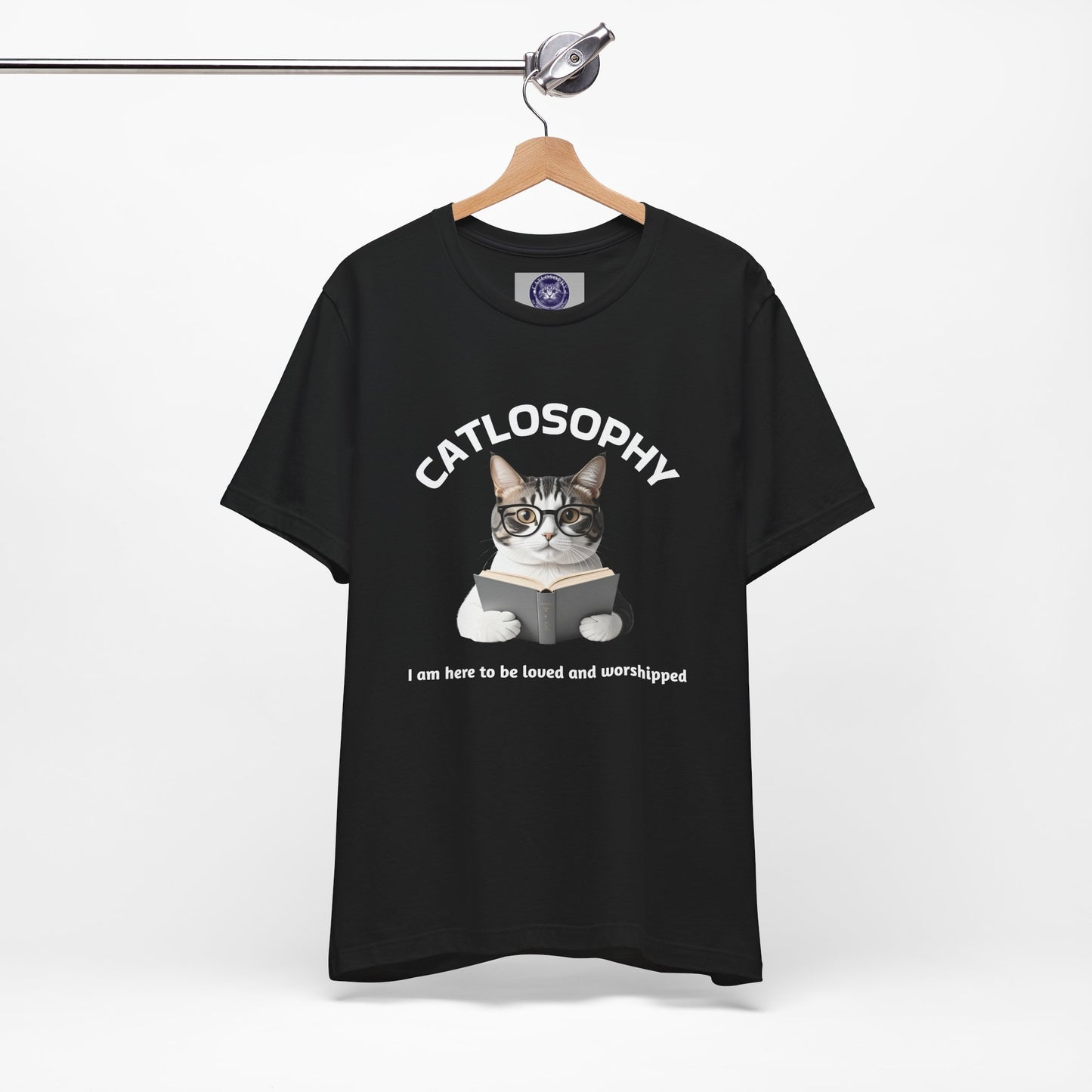 Catlosophy Unisex Jersey Short Sleeve Tee – "I am here to be loved" Design - BABUL T-Shirts