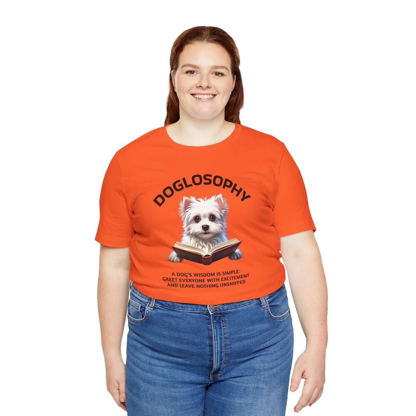 Doglosophy Unisex Jersey Short Sleeve Tee – "A Dog's wisdom is simple" Design