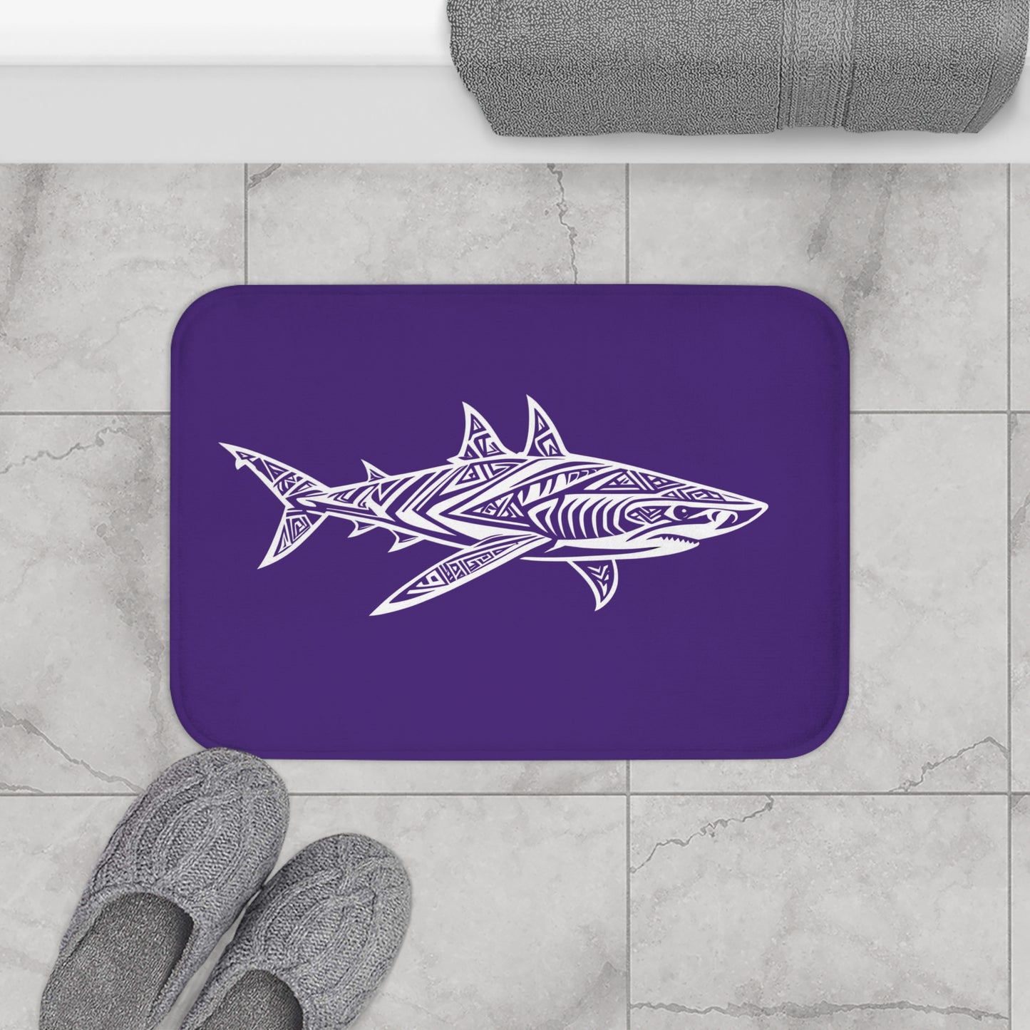 Tribal Bath Mat. Ocean Energy, Tribal Style