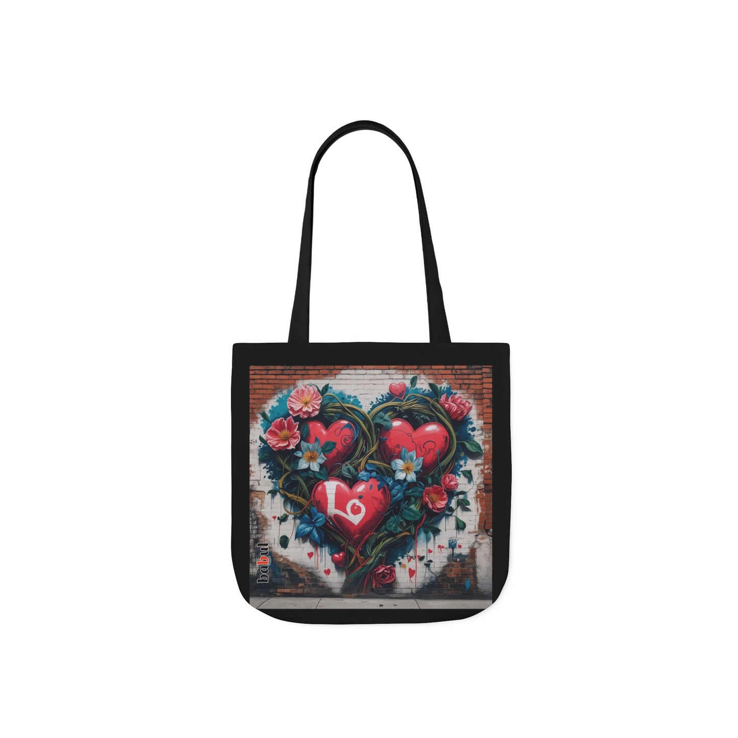 Artistic Surge - Eco-Friendly Canvas Tote Bag - LOVE HEARTS