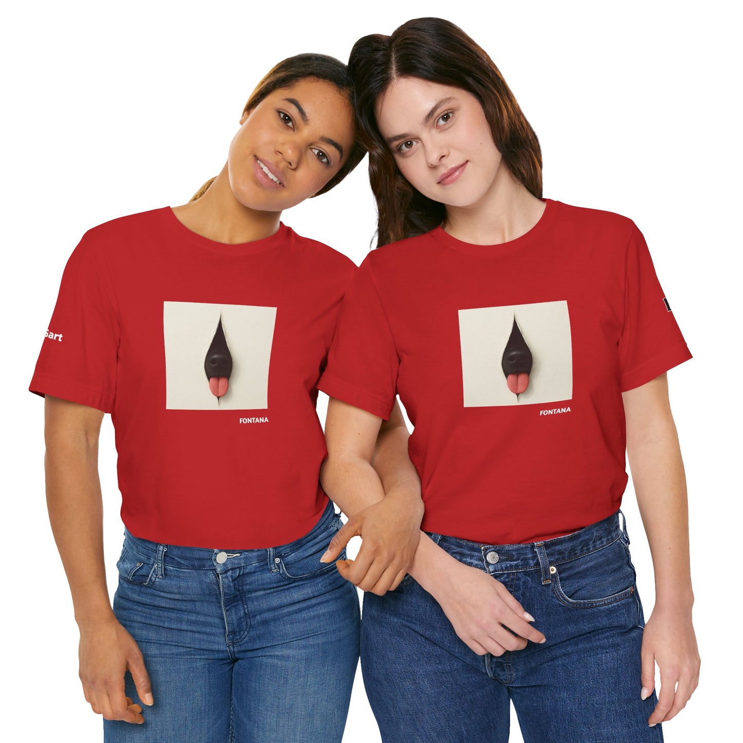 DOGART Unisex Jersey Dog T-Shirt - FONTANA - Iconic Painting Reimagined with Dogs