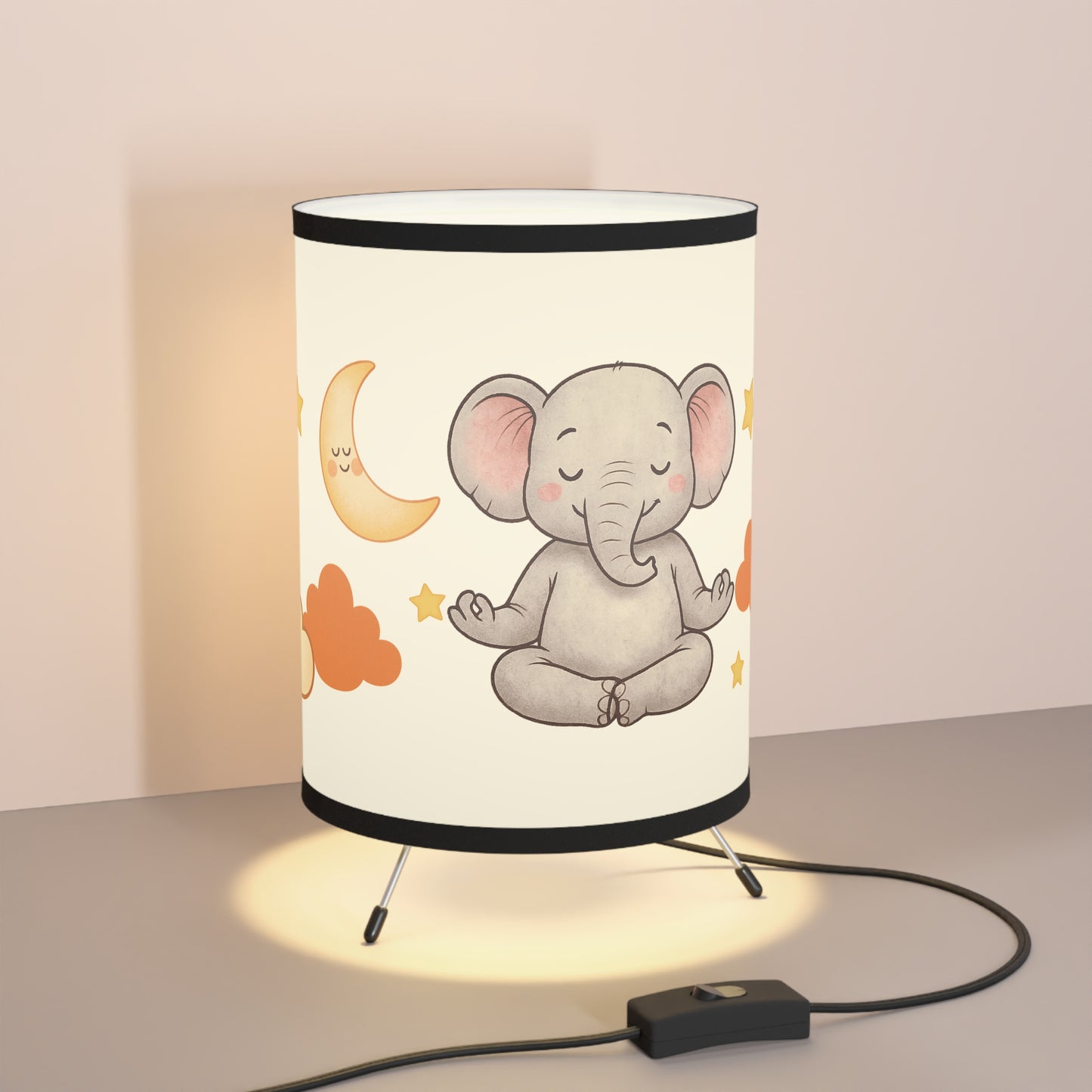ZEN INSIDE Calming Tripod Lamp. Elephant