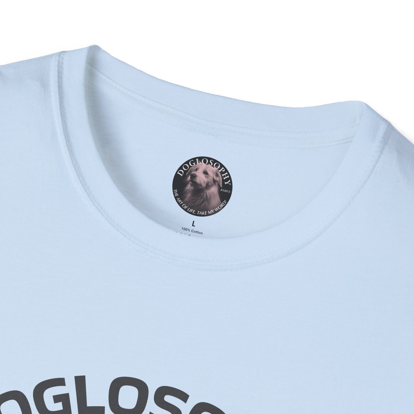 Doglosophy Unisex Softstyle T-Shirt - "Happiness is a Warm Sunbeam" Design
