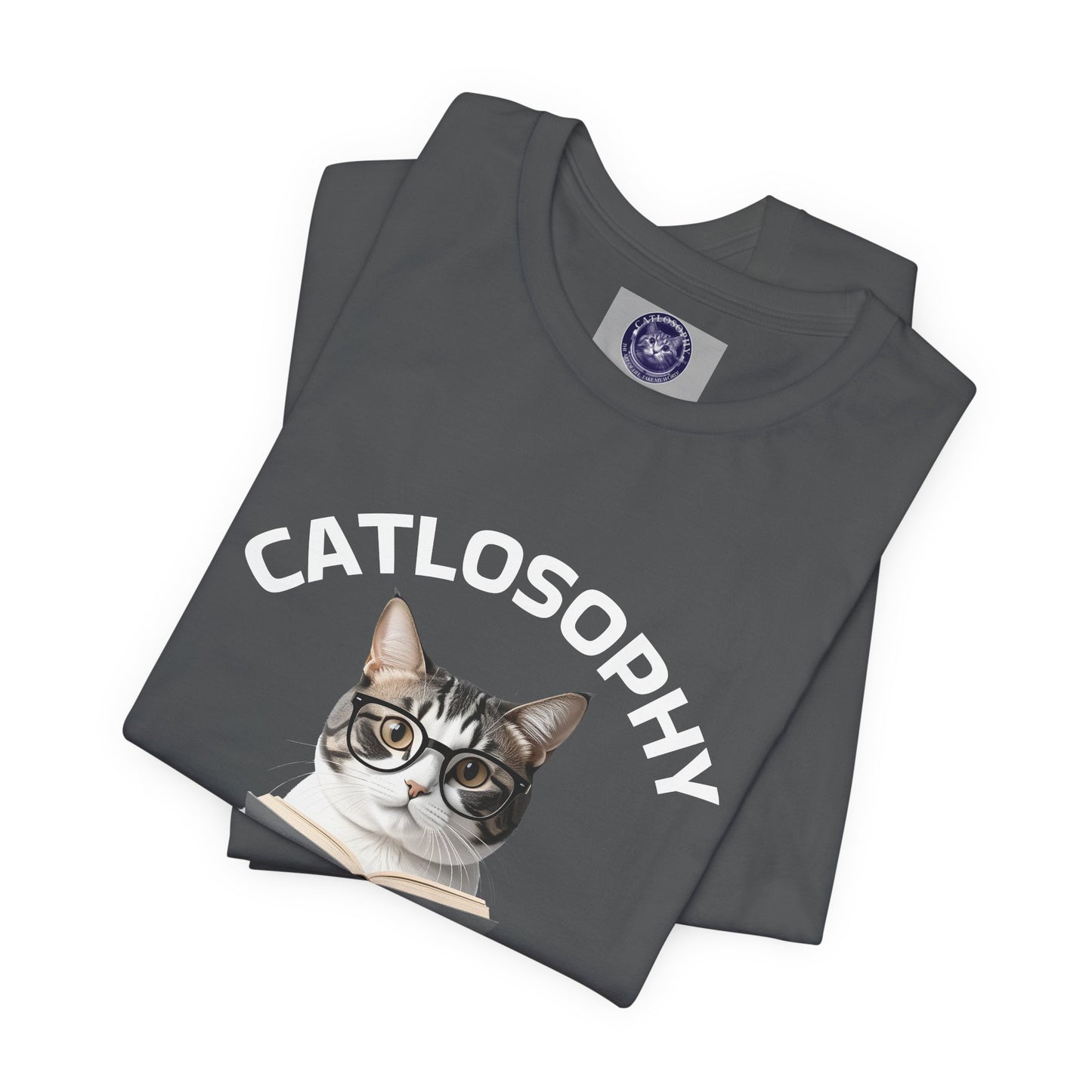 Catlosophy Unisex Jersey Short Sleeve Tee – "Be mysterious" Design