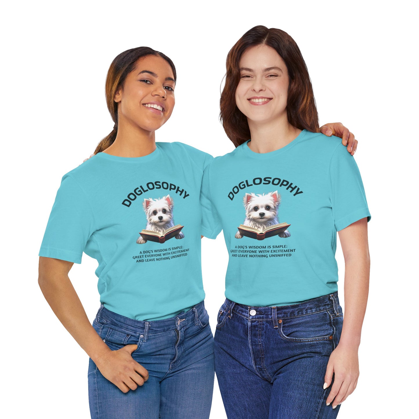 Doglosophy Unisex Jersey Short Sleeve Tee – "A Dog's wisdom is simple" Design