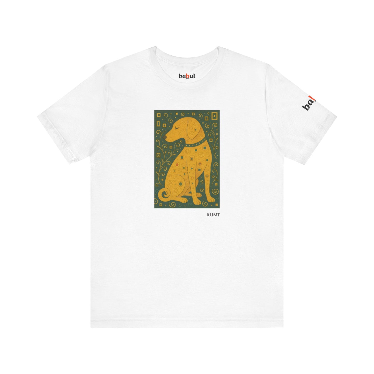 DOGART Unisex Jersey Dog T-Shirt - KLIMT - Iconic Painting Reimagined with Dogs