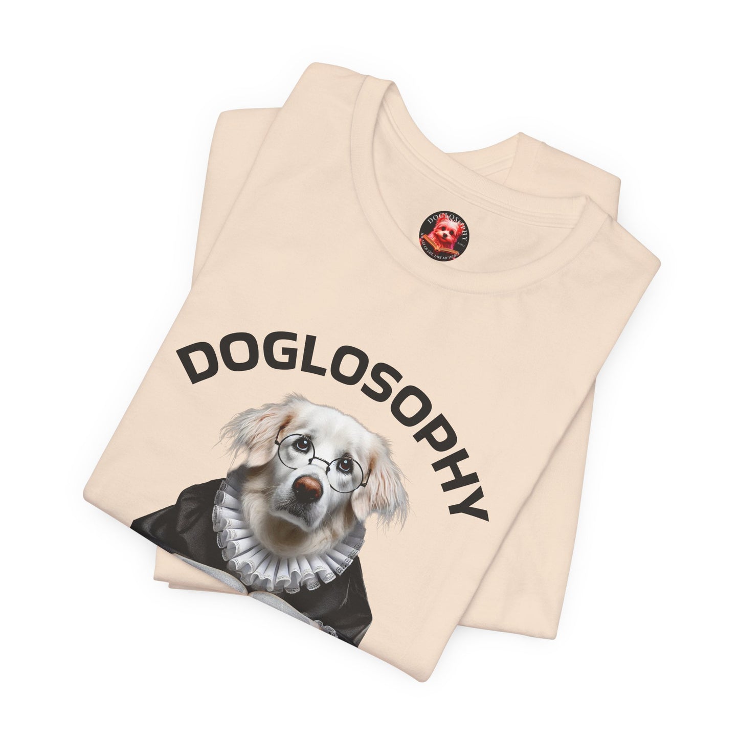Doglosophy Unisex Jersey Short Sleeve Tee – "Dogs are like humans without the flaws" Design