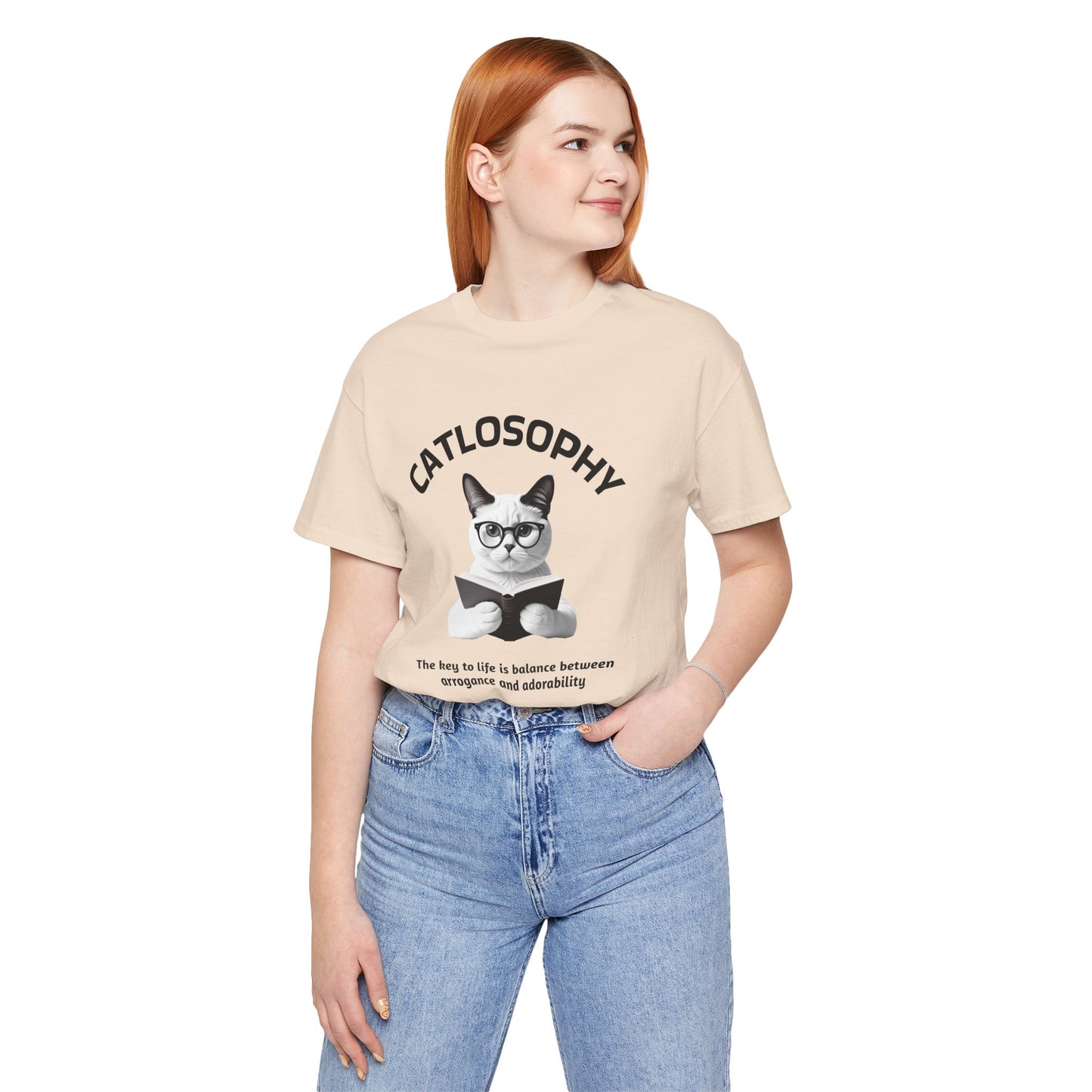 Catlosophy Unisex Jersey Short Sleeve Tee – "The Key to Life" Design