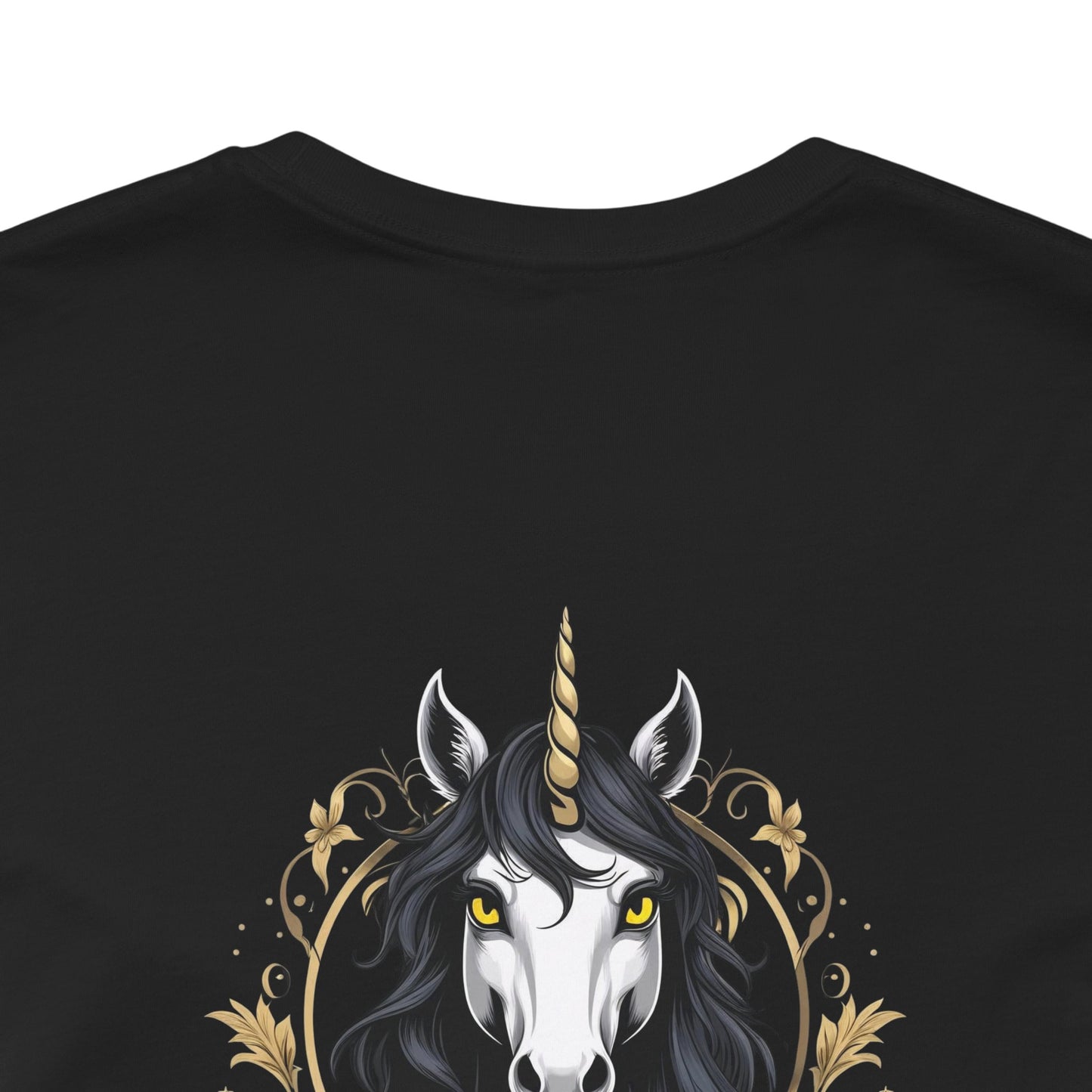 Unicorn – Horn of the Infinite - Magic Animals T-Shirt Black Only (graphic on the back)