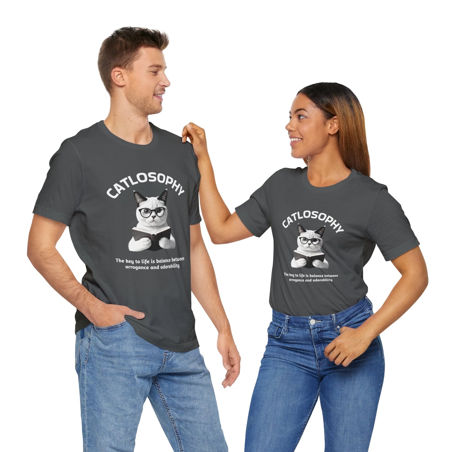 Catlosophy Unisex Jersey Short Sleeve Tee – "The Key to Life" Design