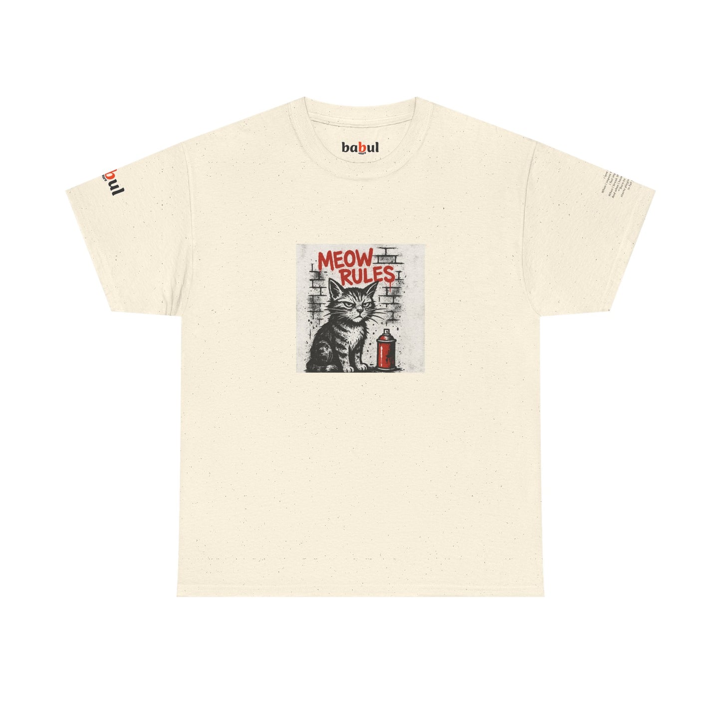 Rebel Graphic Tee - Unisex Heavy Cotton T-Shirt for the Wild at Heart. Rebel Tees, Born to Be Worn - MEOW RULES