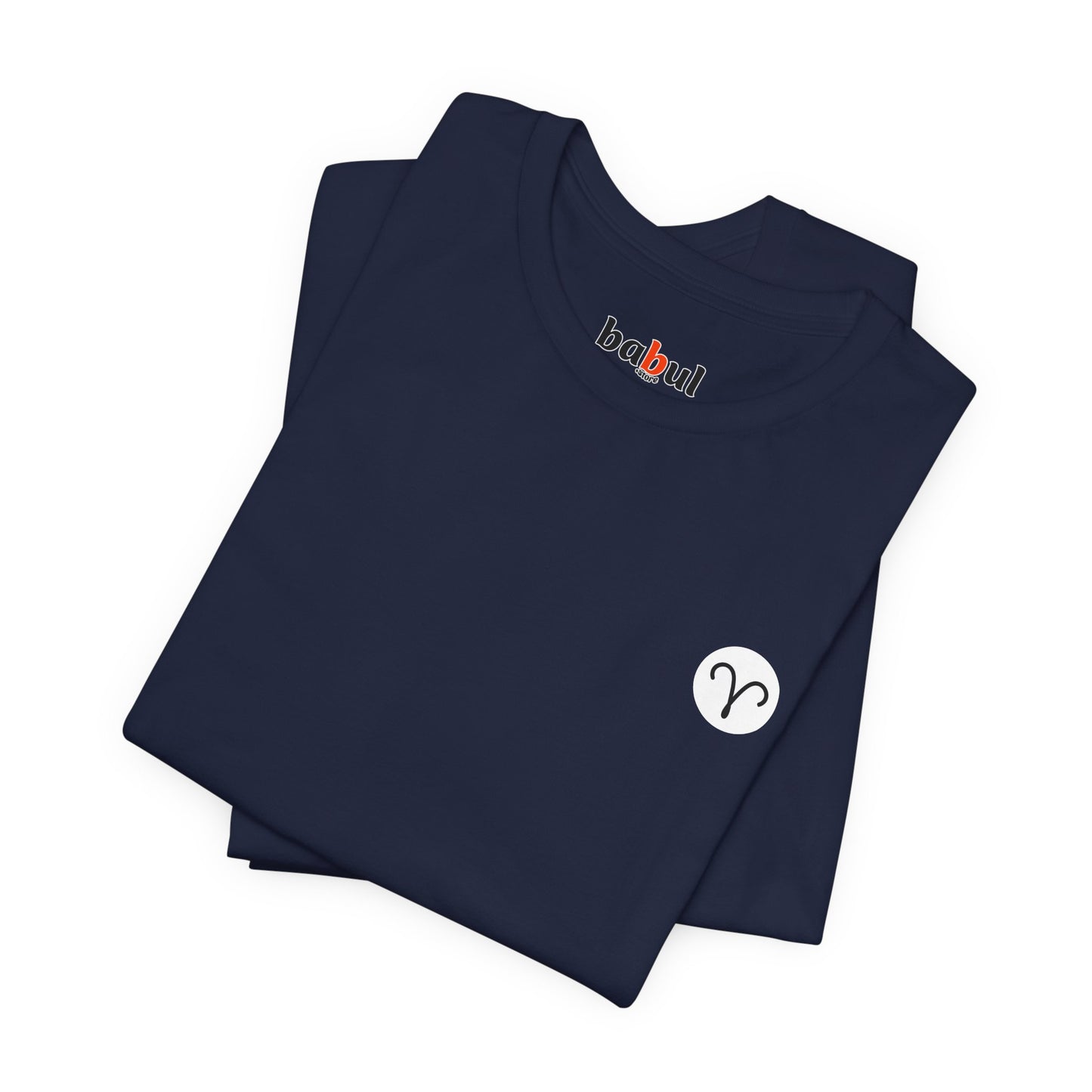Aries - Gothic Zodiac T-Shirt. Blue graphic on the back. Zodiac in the Shadows
