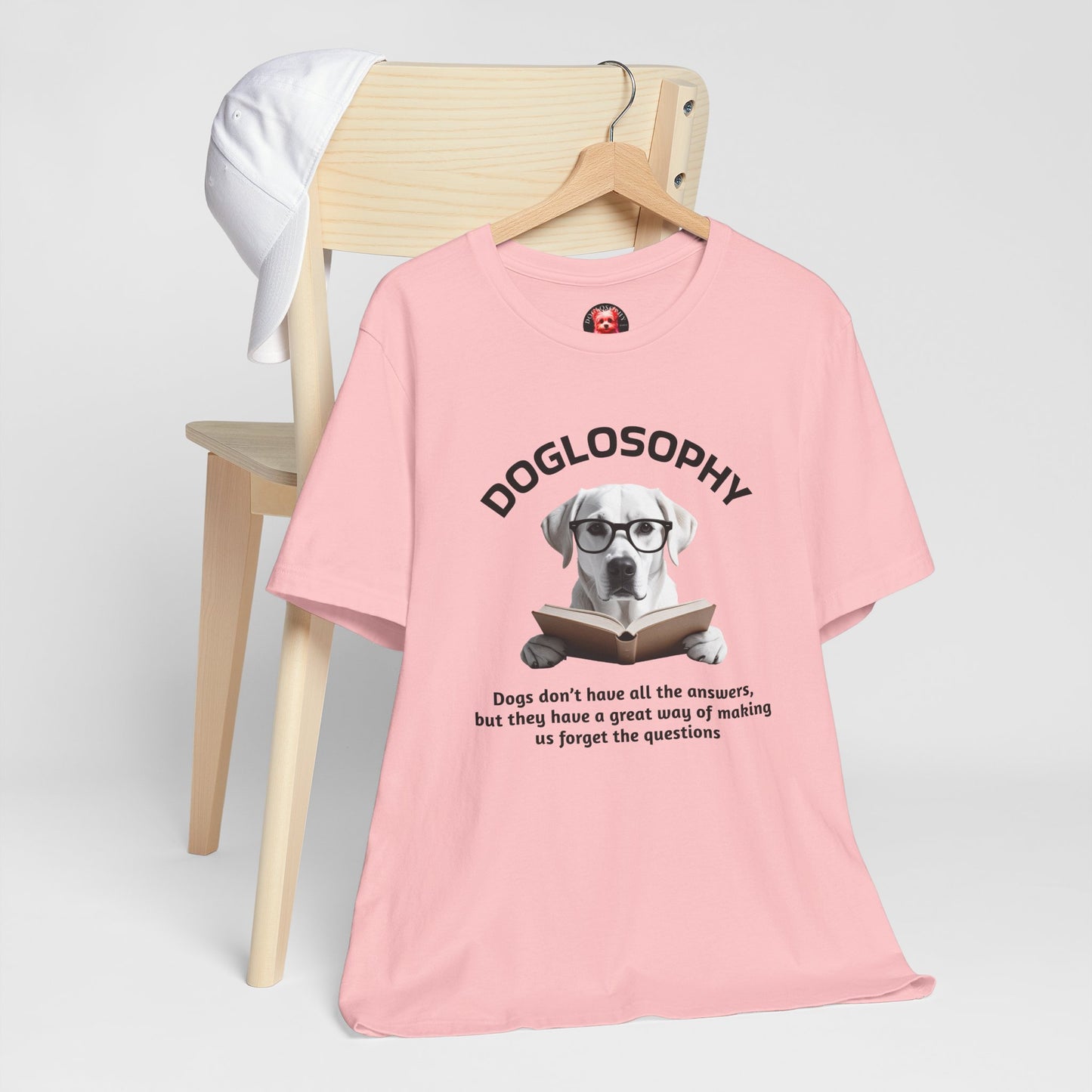 Doglosophy Unisex Jersey Short Sleeve Tee – "Dogs don't have all the answers" Design