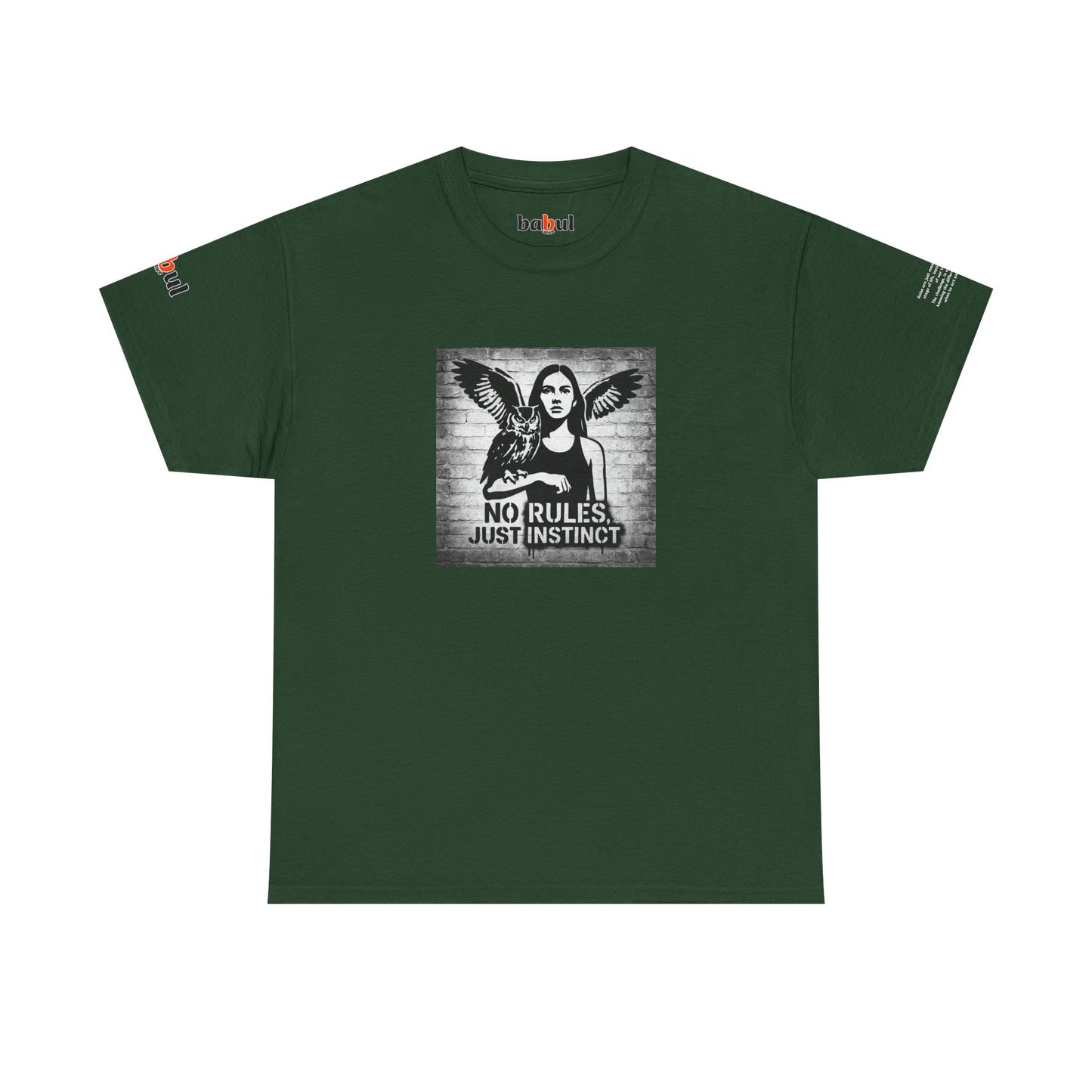 Rebel Graphic Tee - Unisex Heavy Cotton T-Shirt for the Wild at Heart. Rebel Tees, Born to Be Worn - NO RULES, JUST INSTINCT