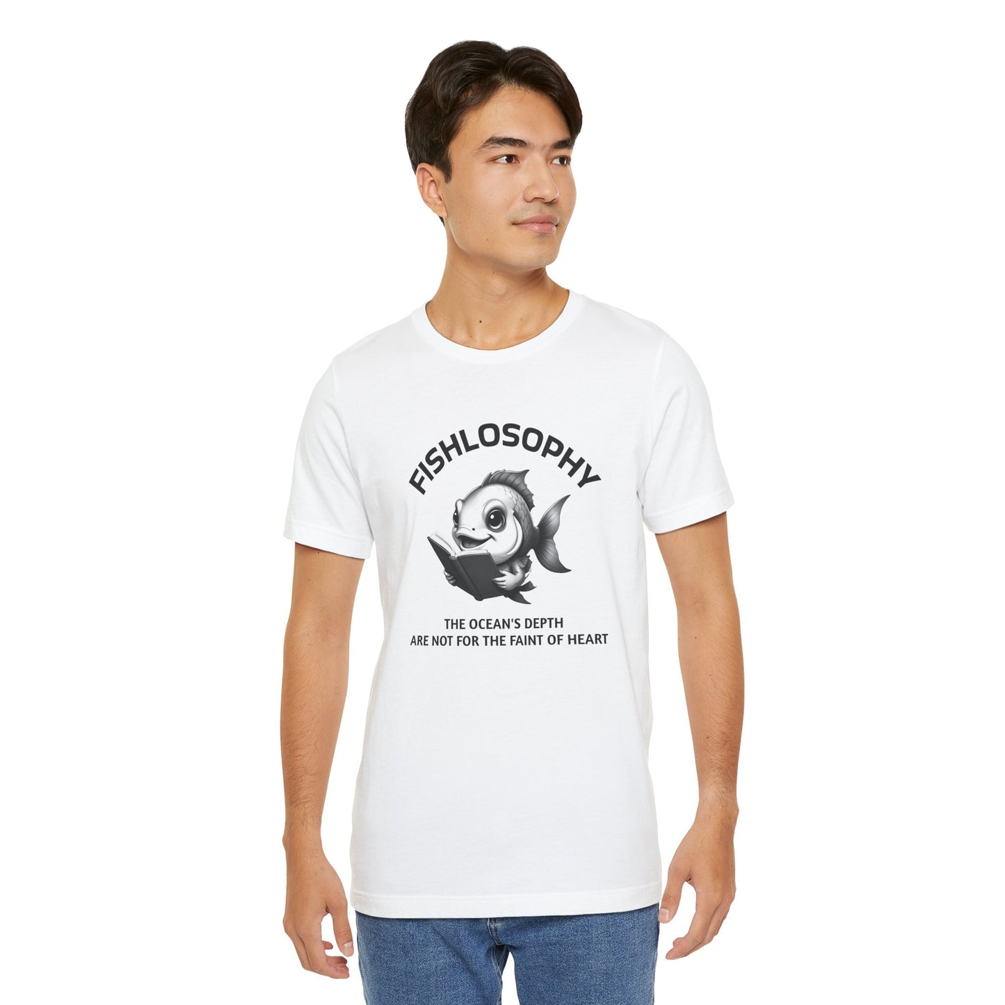 Fishlosophy Unisex Jersey Short Sleeve Tee – The Ocean' depth is not for the faint of heart