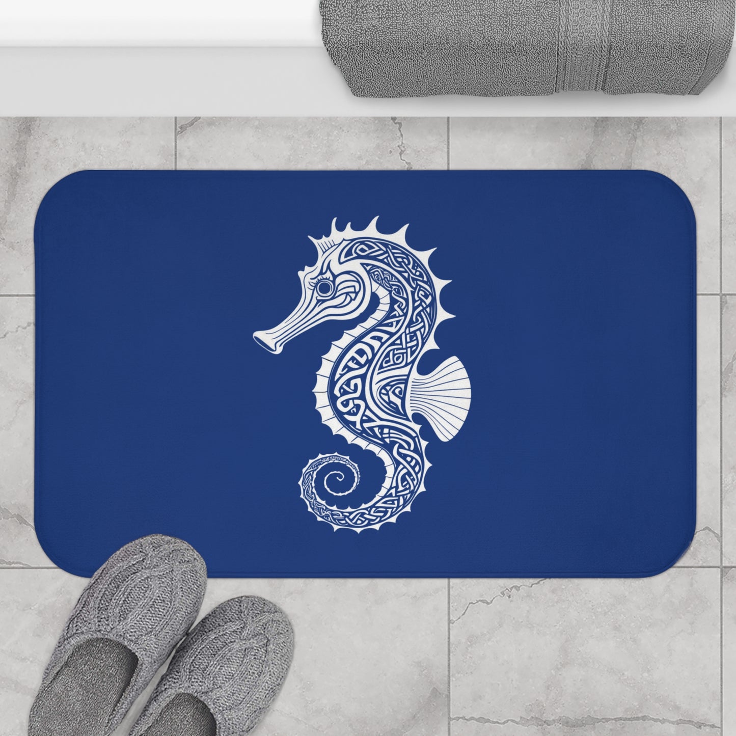 Tribal Bath Mat. Ocean Energy, Tribal Style