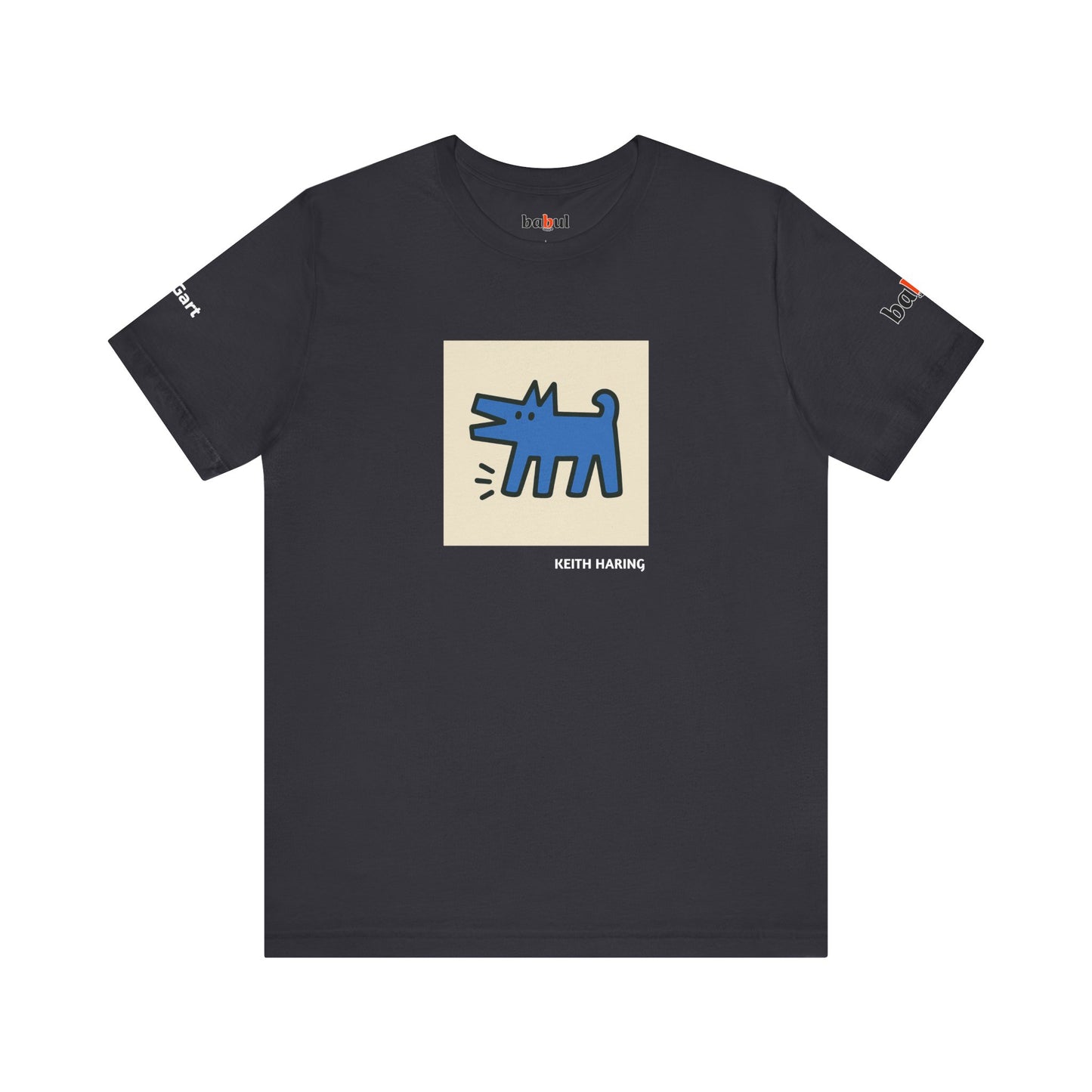DOGART Unisex Jersey Dog T-Shirt - KEITH HARING - Iconic Painting Reimagined with Dogs