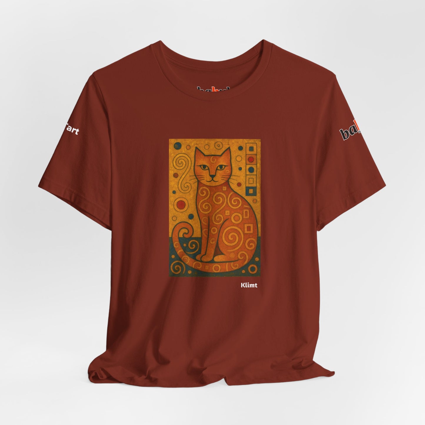 CATART Unisex Jersey Cat T-Shirt - KLIMT - Iconic Painting Reimagined with Cats