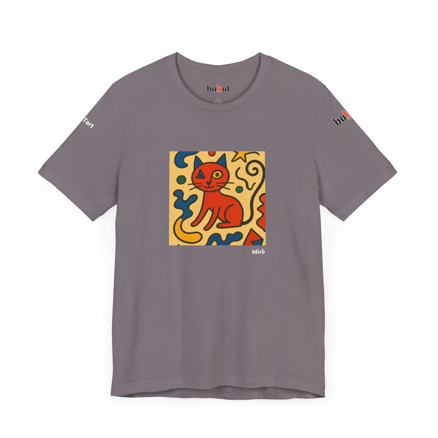 CATART Unisex Jersey Cat T-Shirt - MIRO - Iconic Painting Reimagined with Cats