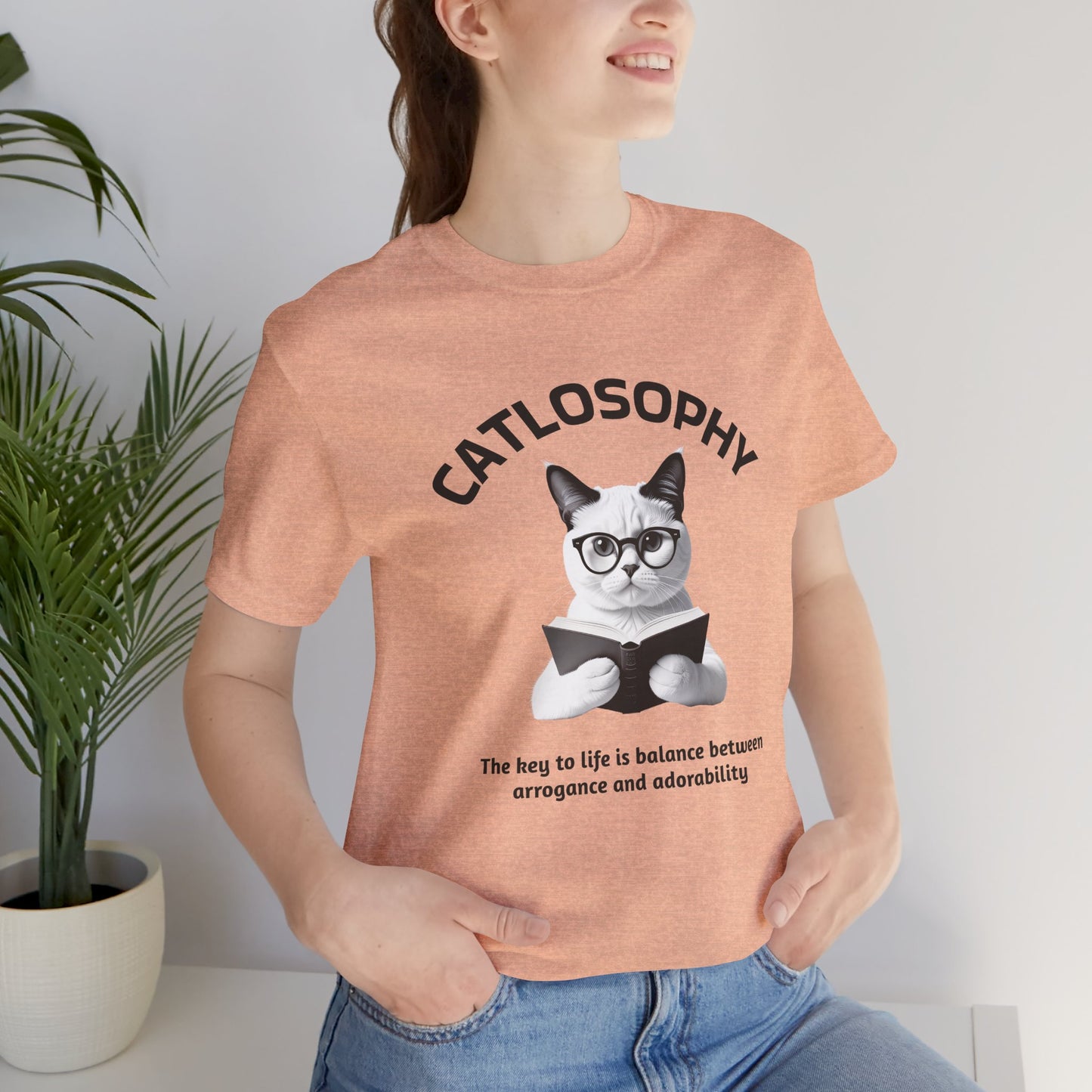 Catlosophy Unisex Jersey Short Sleeve Tee – "The Key to Life" Design