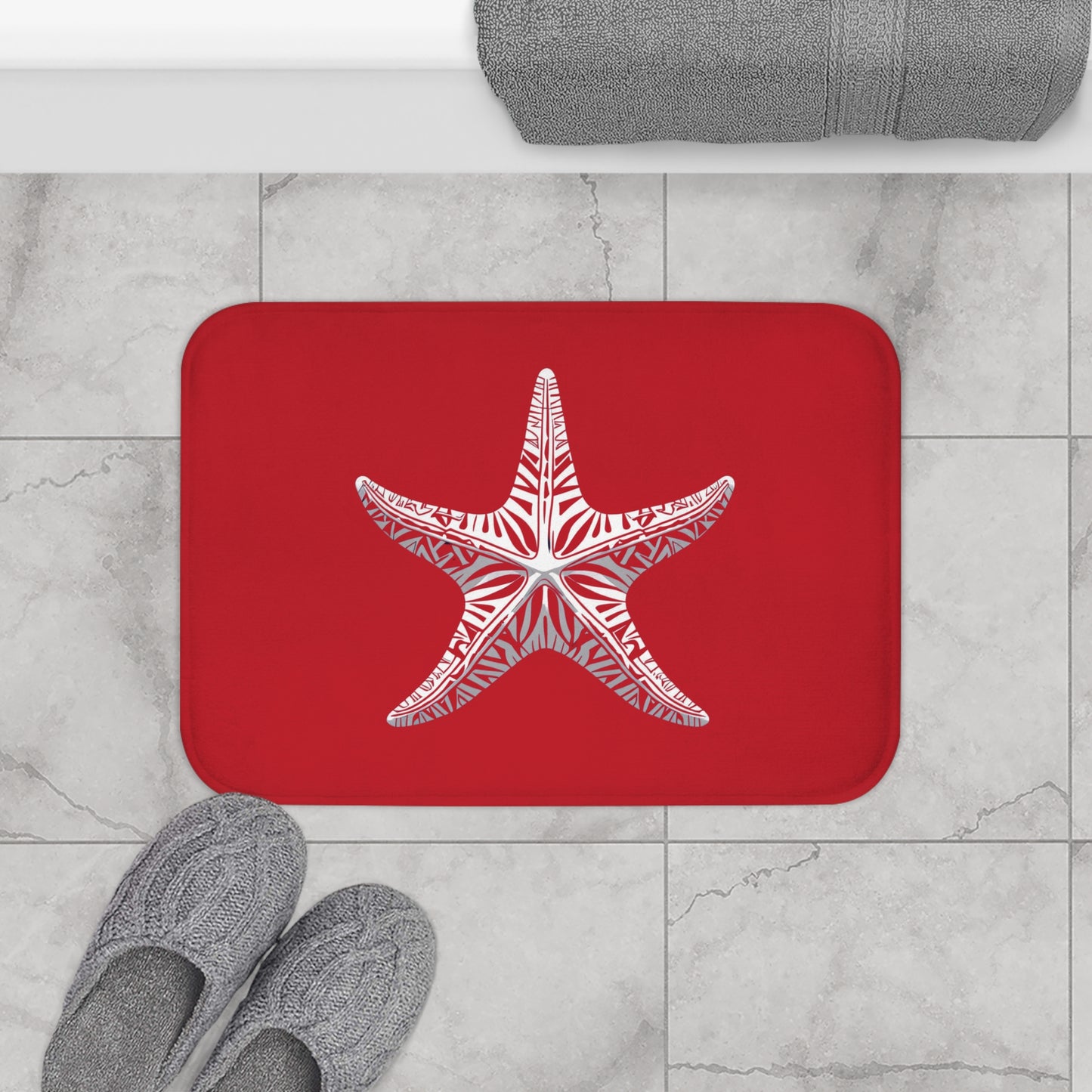 Tribal Bath Mat. Ocean Energy, Tribal Style