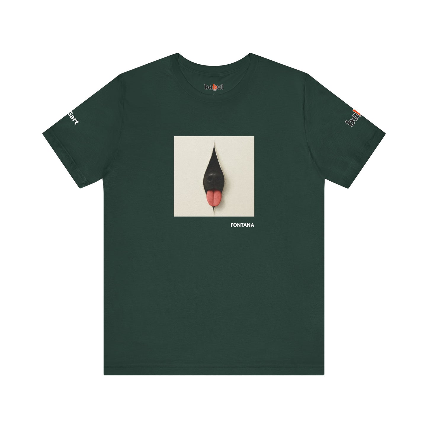 DOGART Unisex Jersey Dog T-Shirt - FONTANA - Iconic Painting Reimagined with Dogs