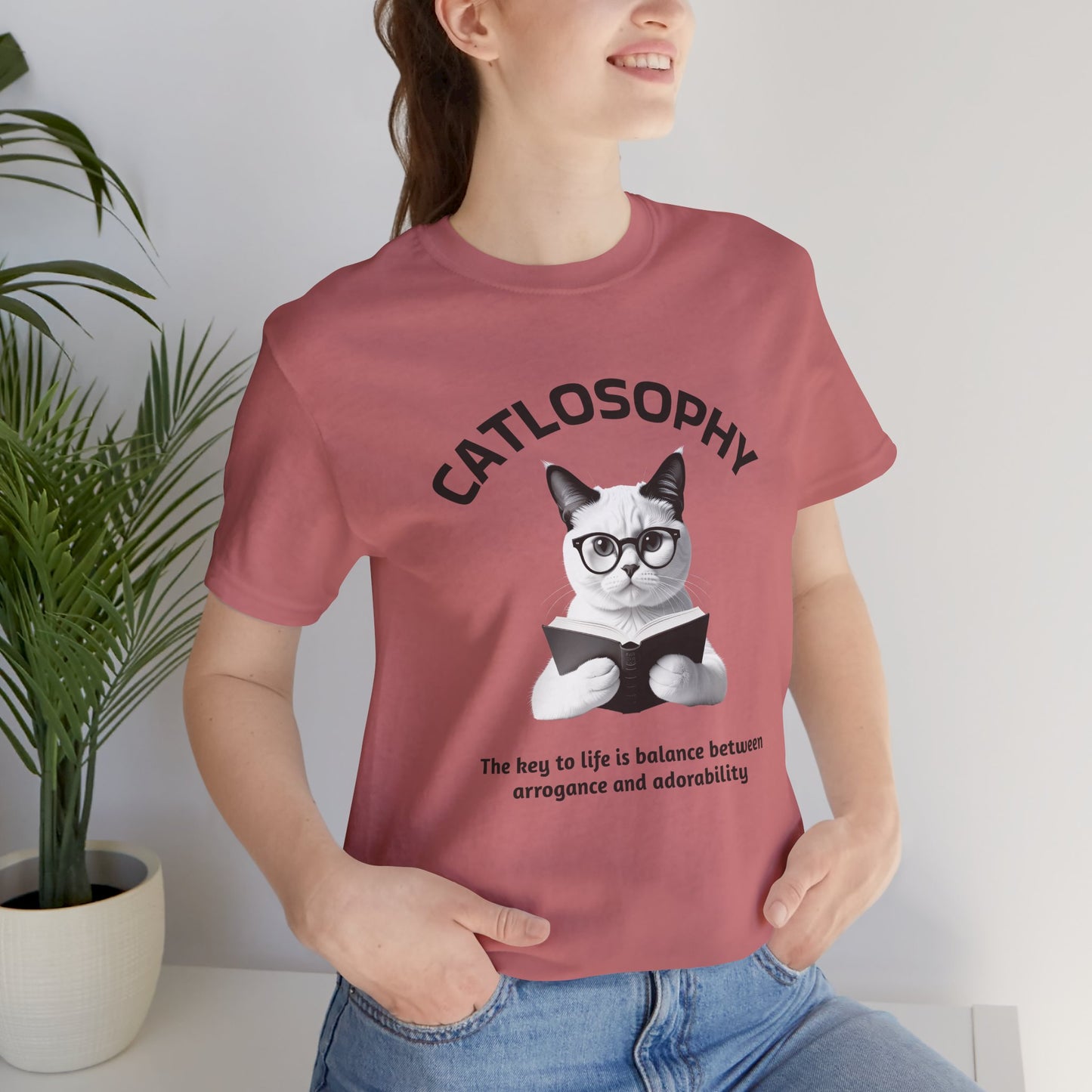 Catlosophy Unisex Jersey Short Sleeve Tee – "The Key to Life" Design