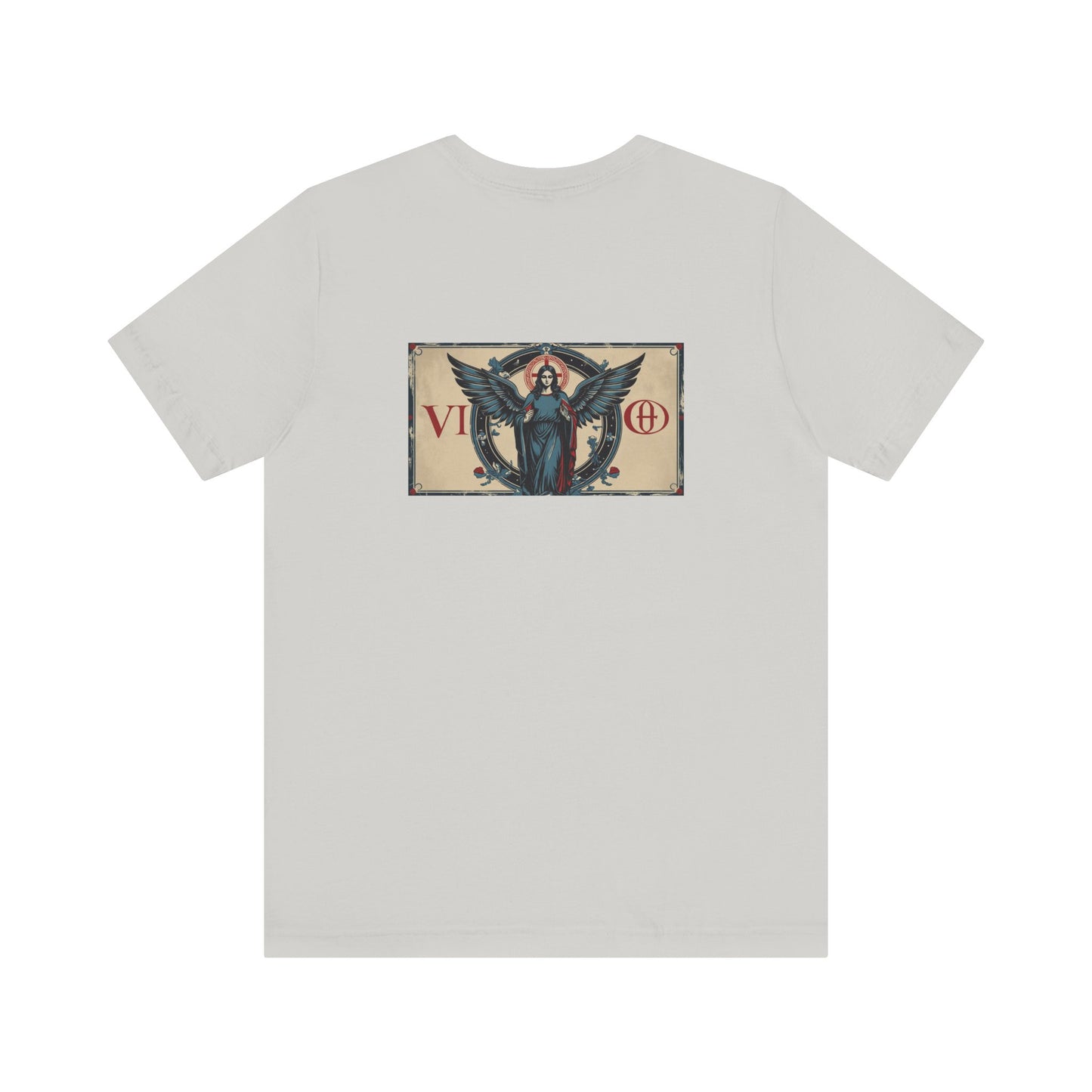 Virgo - Gothic Zodiac T-Shirt. Blue graphic on the back. Zodiac in the Shadows