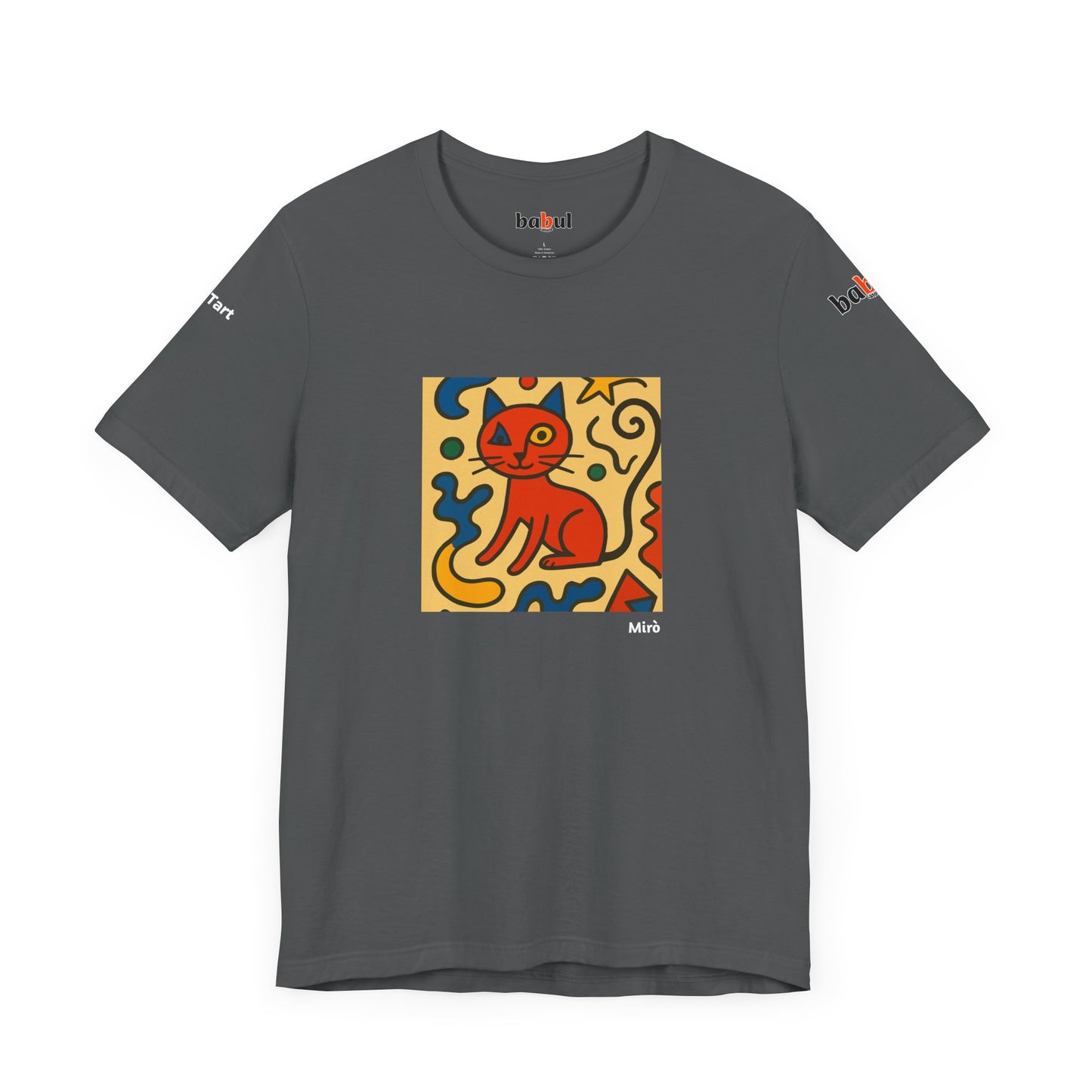 CATART Unisex Jersey Cat T-Shirt - MIRO - Iconic Painting Reimagined with Cats
