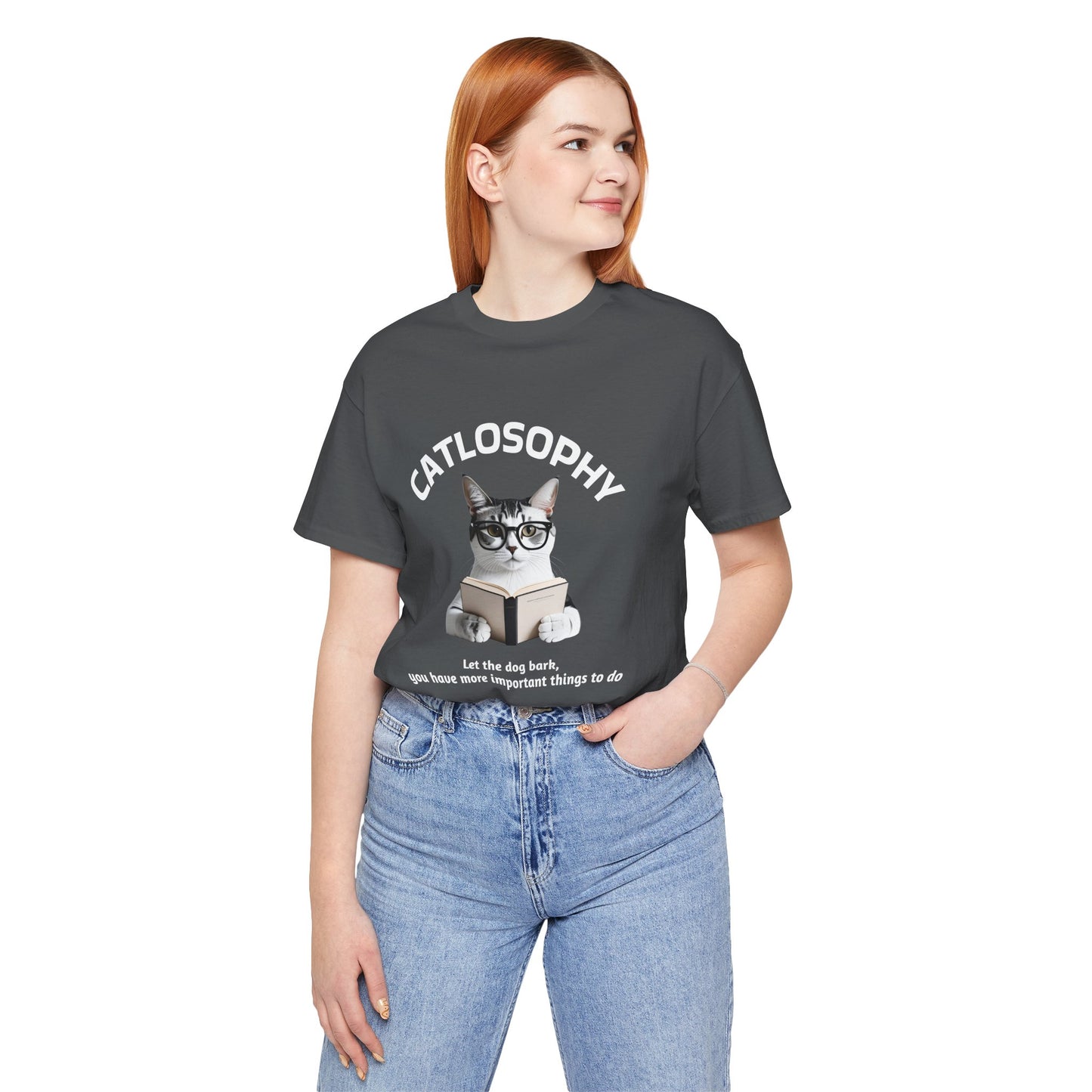Catlosophy Unisex Jersey Short Sleeve Tee – "Let the dog bark" Design