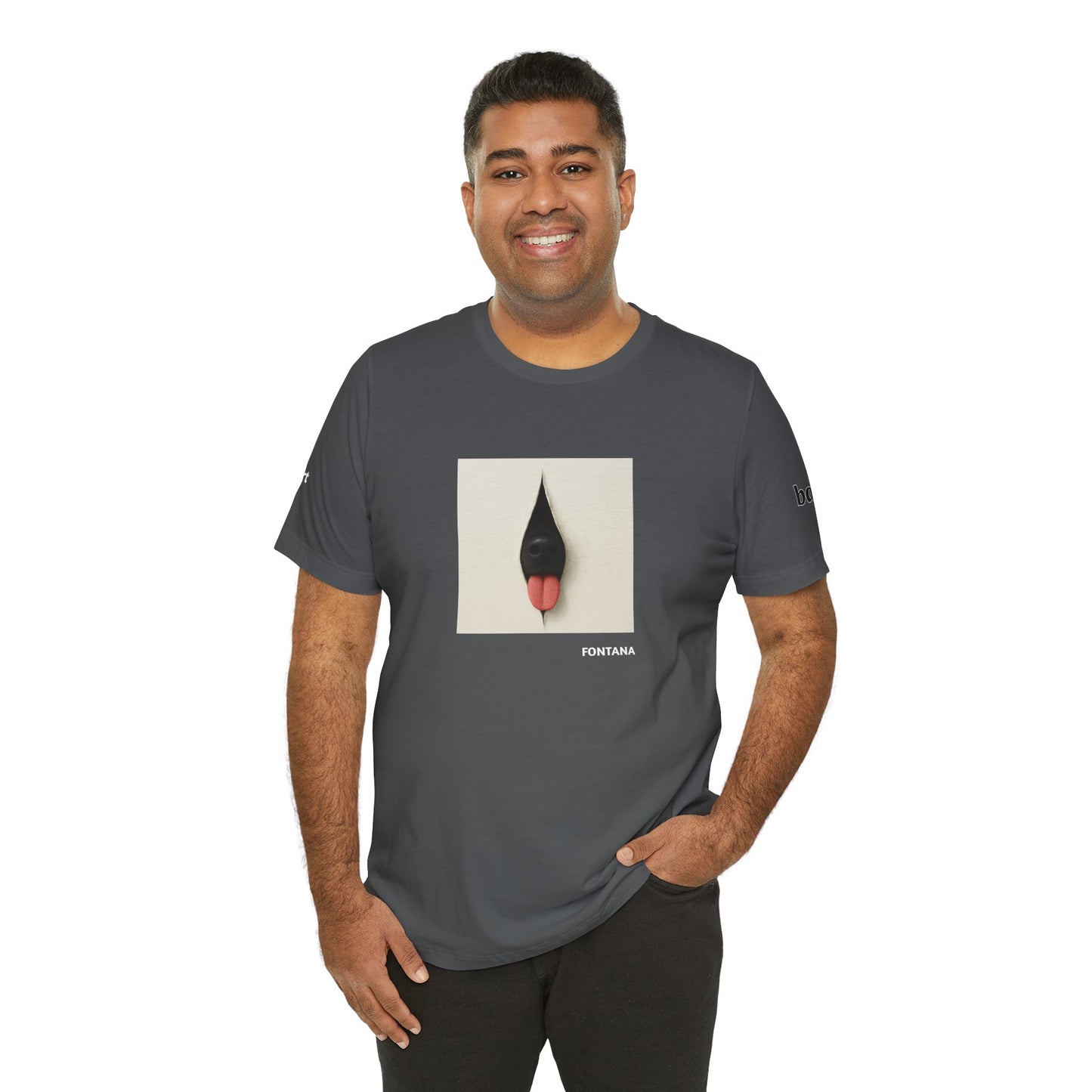 DOGART Unisex Jersey Dog T-Shirt - FONTANA - Iconic Painting Reimagined with Dogs