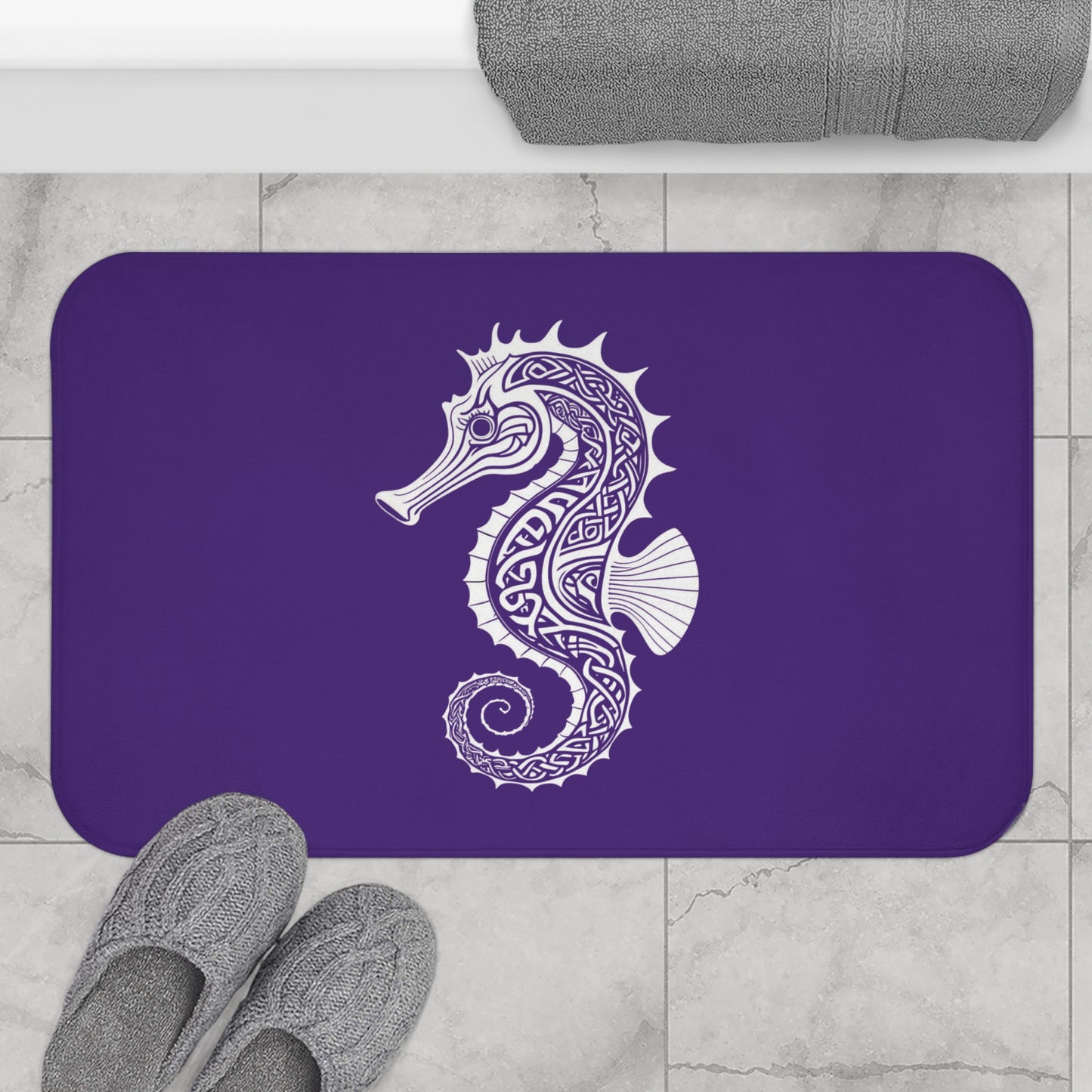 Tribal Bath Mat. Ocean Energy, Tribal Style