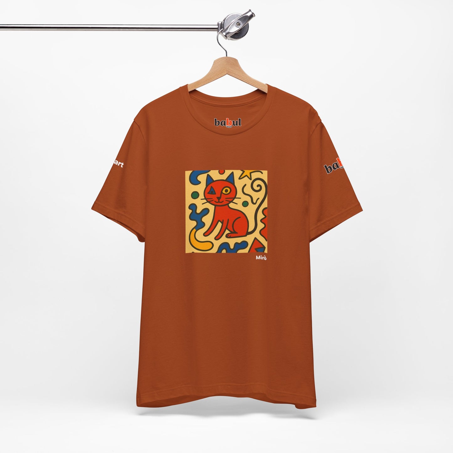 CATART Unisex Jersey Cat T-Shirt - MIRO - Iconic Painting Reimagined with Cats