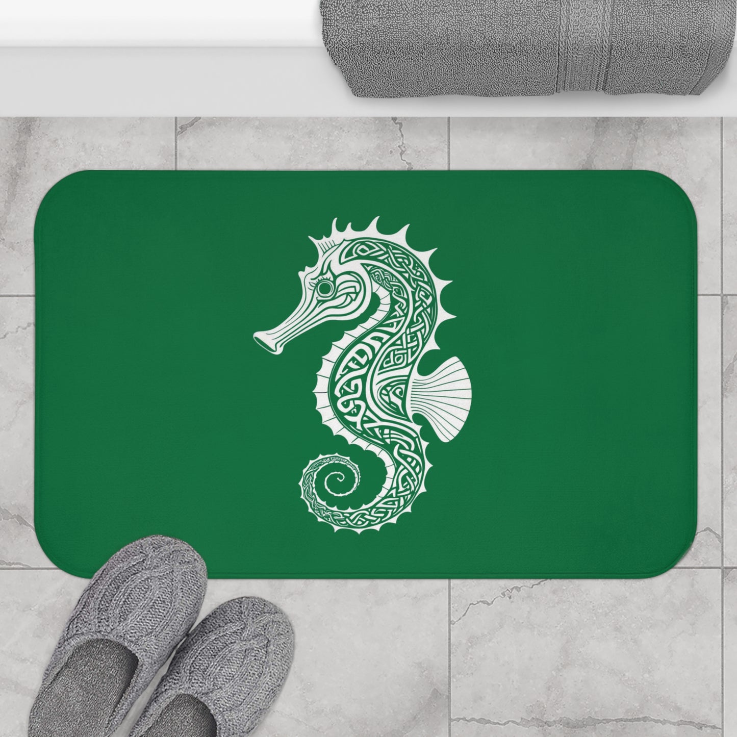 Tribal Bath Mat. Ocean Energy, Tribal Style