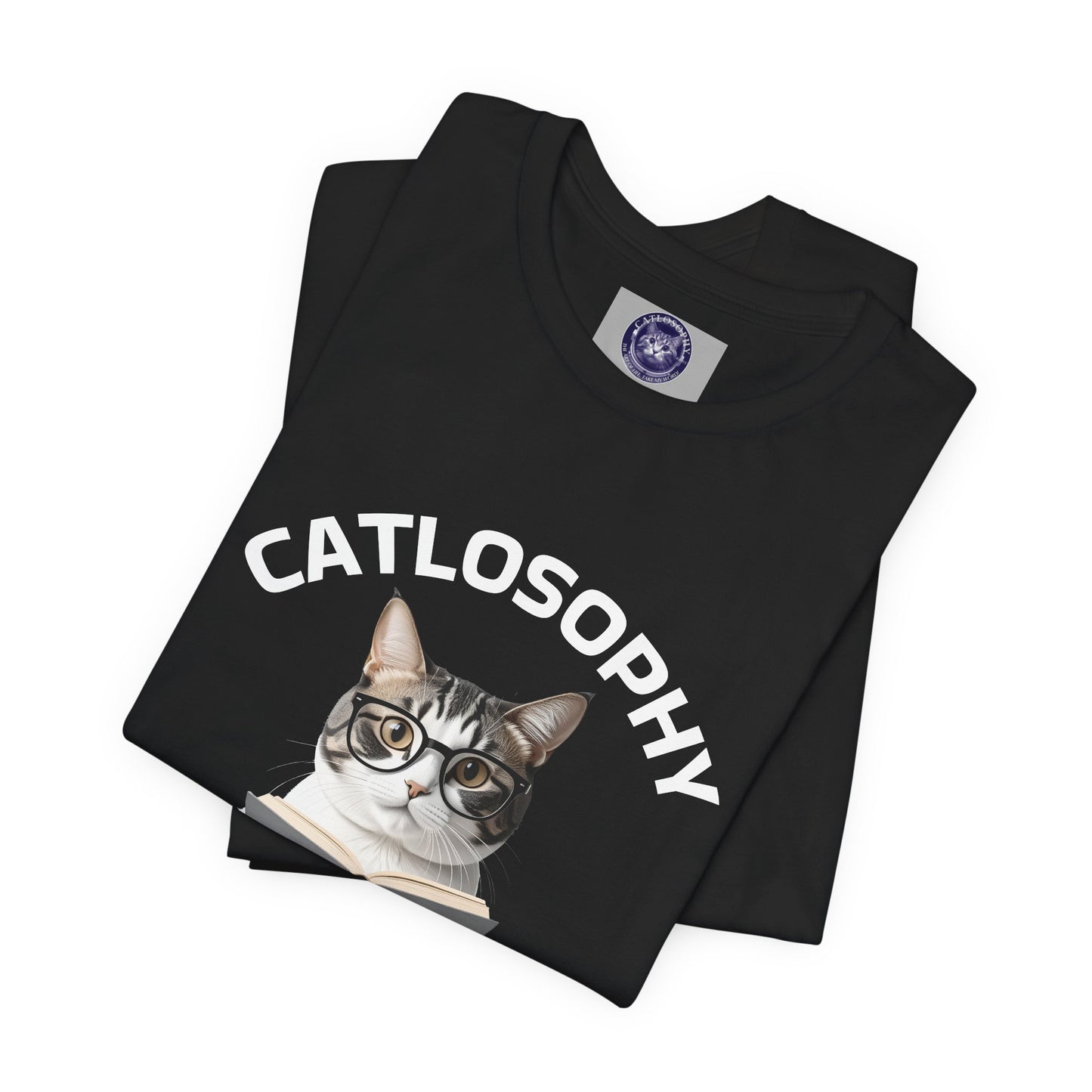 Catlosophy Unisex Jersey Short Sleeve Tee – "Be mysterious" Design