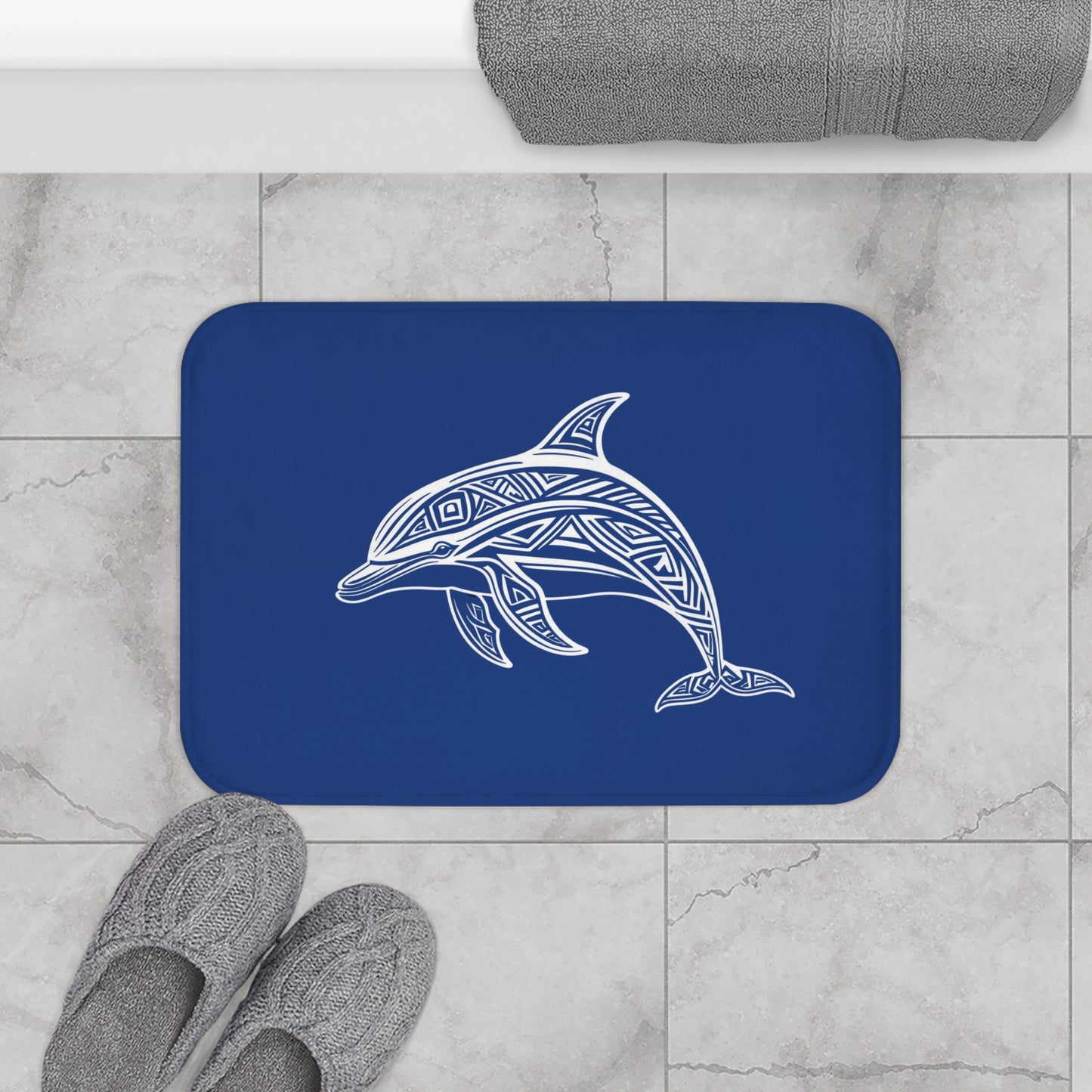 Tribal Bath Mat. Ocean Energy, Tribal Style
