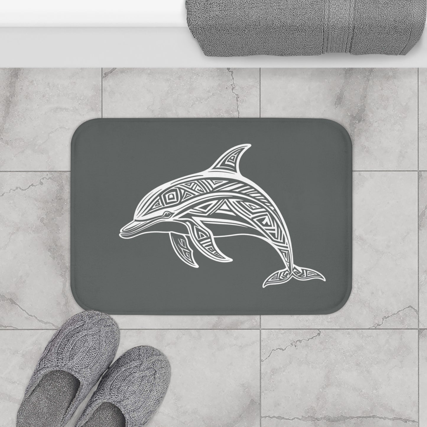 Tribal Bath Mat. Ocean Energy, Tribal Style