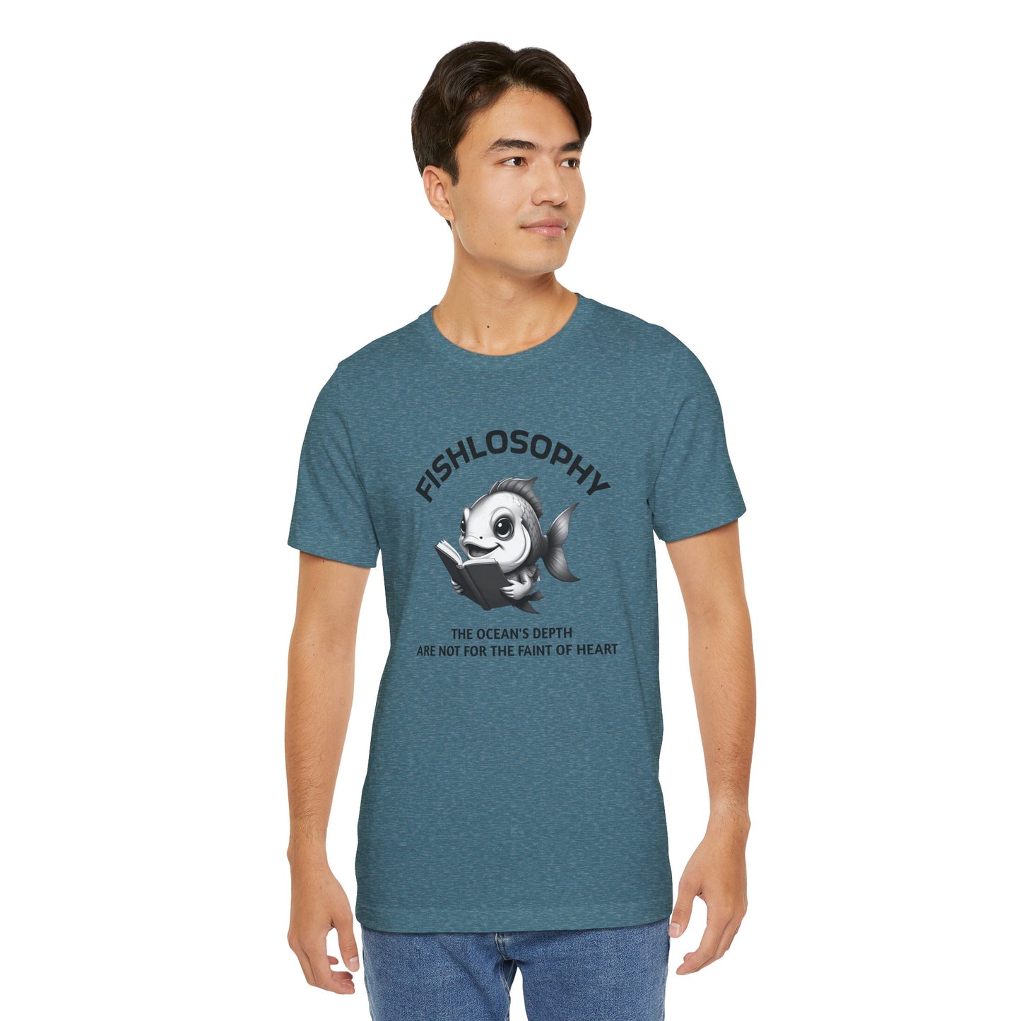 Fishlosophy Unisex Jersey Short Sleeve Tee – The Ocean' depth is not for the faint of heart