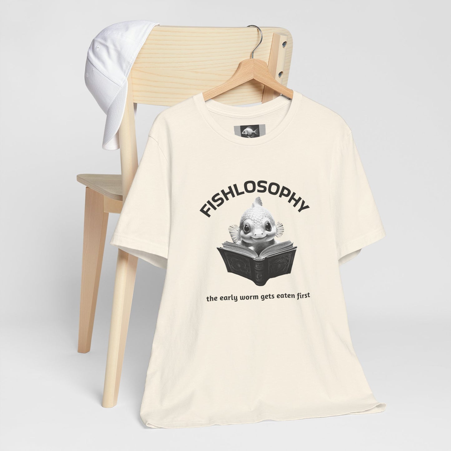 Fishlosophy Unisex Jersey Short Sleeve Tee – The Early Worms Get Eaten First