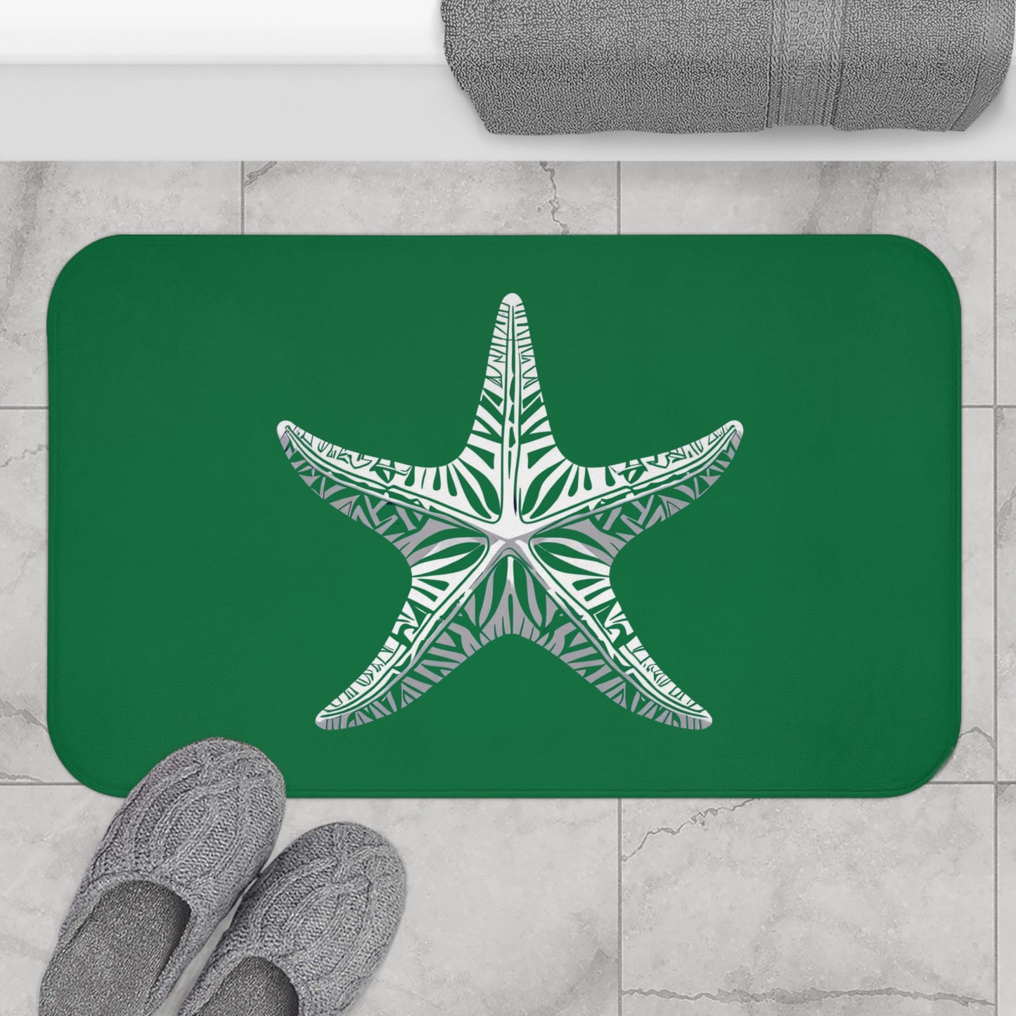 Tribal Bath Mat. Ocean Energy, Tribal Style